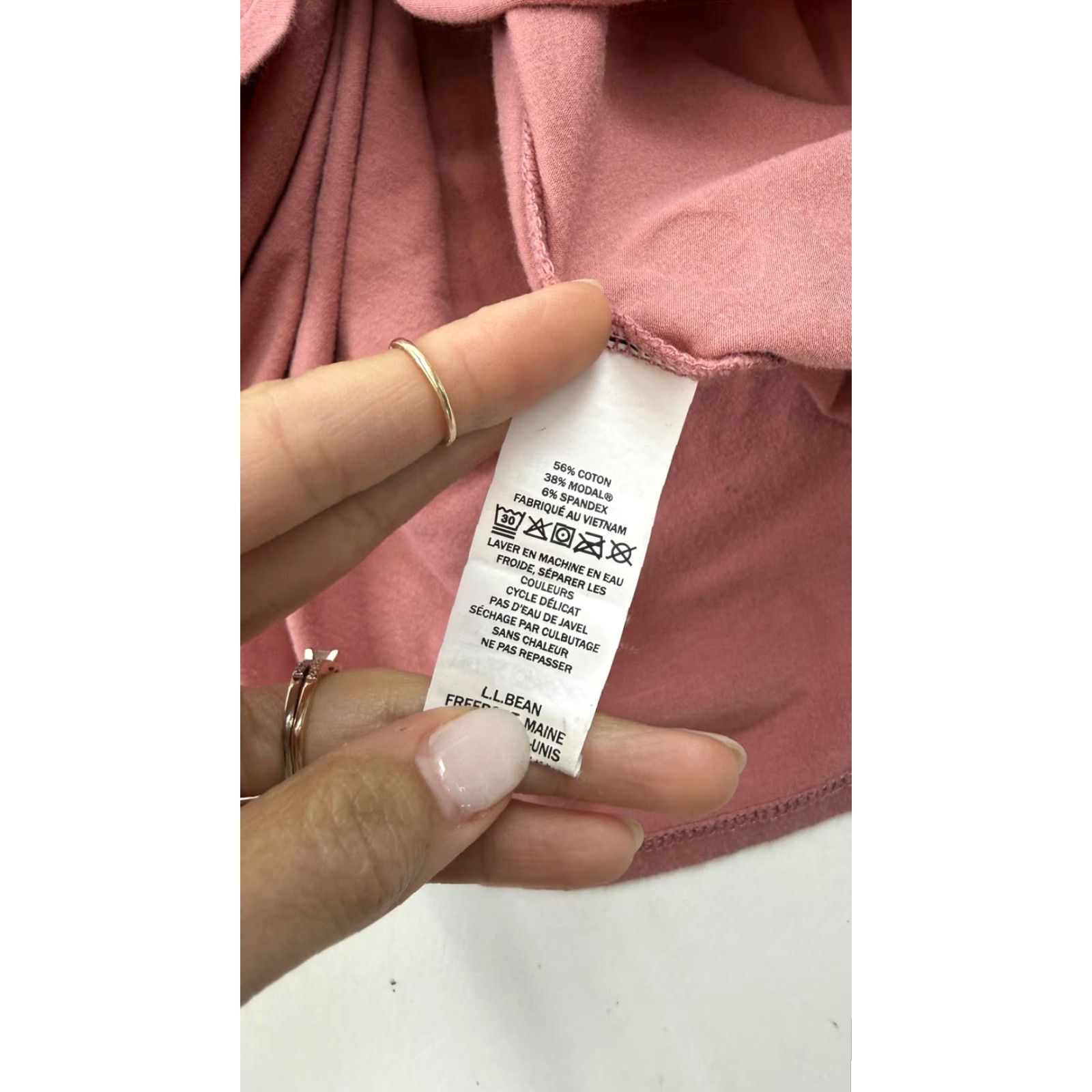 Vintage L.L.Bean Shirt Womens Large Mauve Pink Sleeveless V-Neck Modal Blend Stretch Size L / US 10 / IT 46 - 5 Thumbnail