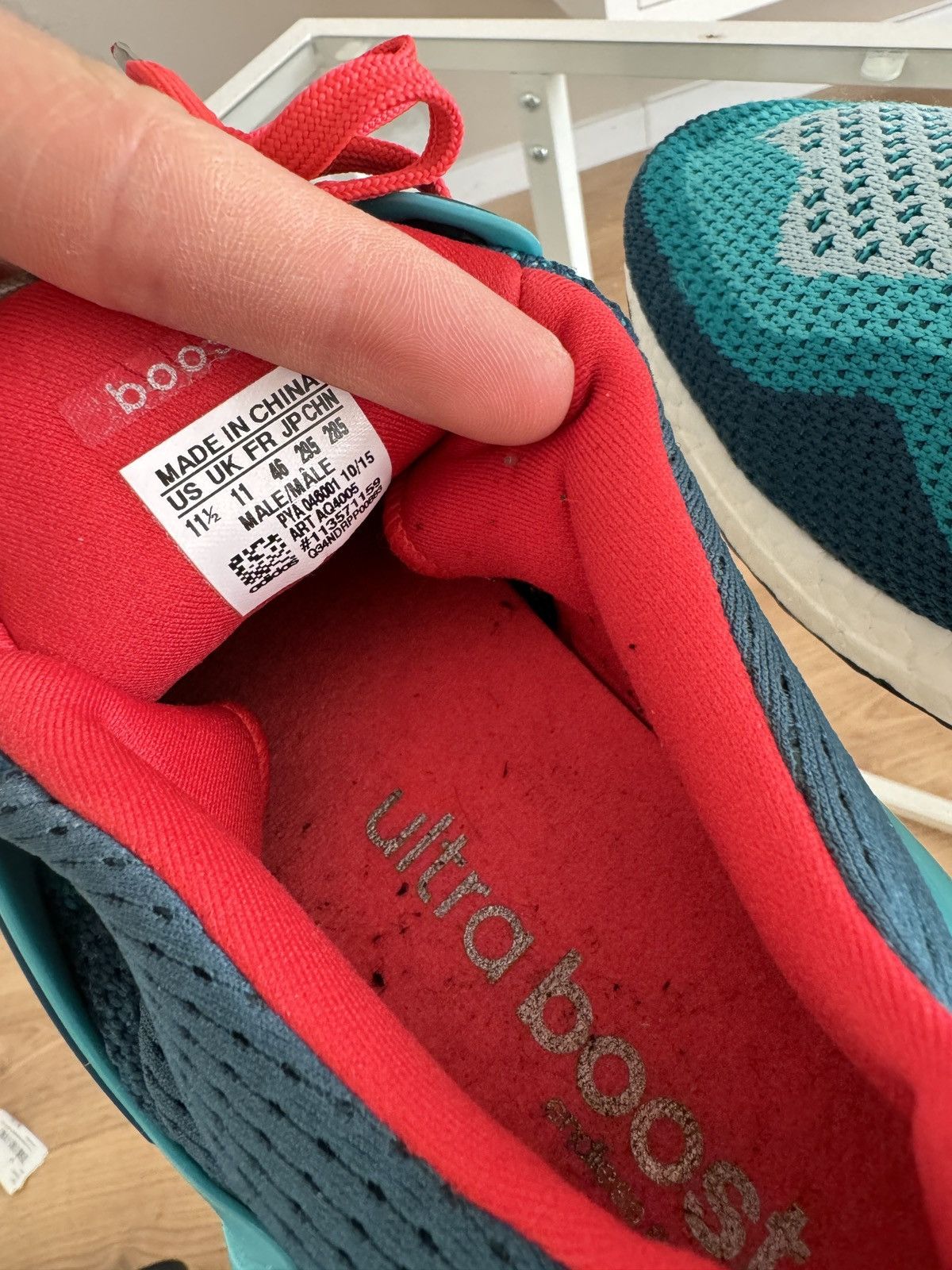 Adidas × Vintage adidas Ultra Boost 2.0 Mineral Green 2015 Size US 11.5 / EU 44-45 - 11 Thumbnail