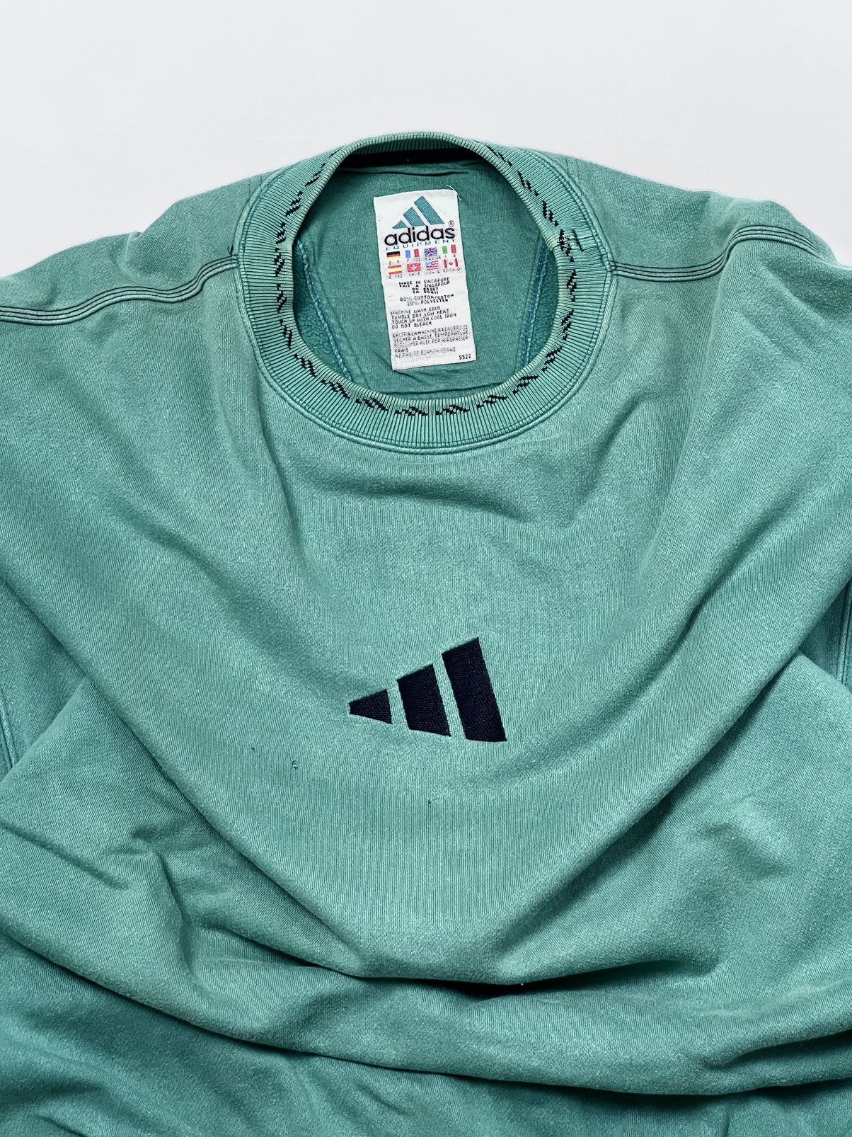 Adidas 1990s Adidas Equipment Green Crewneck Sweatshirt Vintage Size US L / EU 52-54 / 3 - 12 Thumbnail