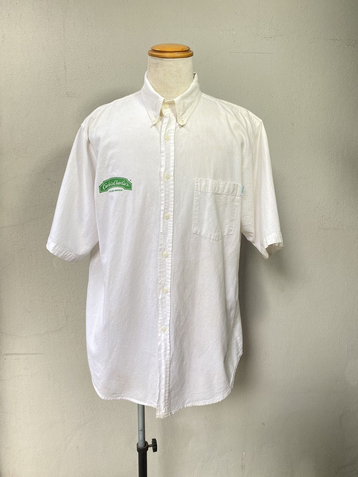 Designer CARLOS'N CHARLIE'S Lizard White Shirt Size US L / EU 52-54 / 3 - 15 Thumbnail