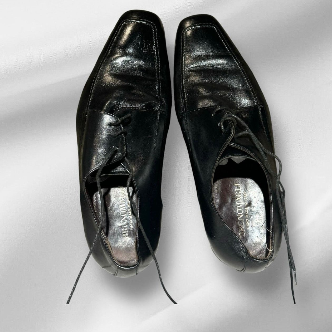 Bruno Magli Bruno Magli Mens Black Leather Dress Shoes Sz 10 #1101 342 Size US 10 / EU 43 - 1 Thumbnail