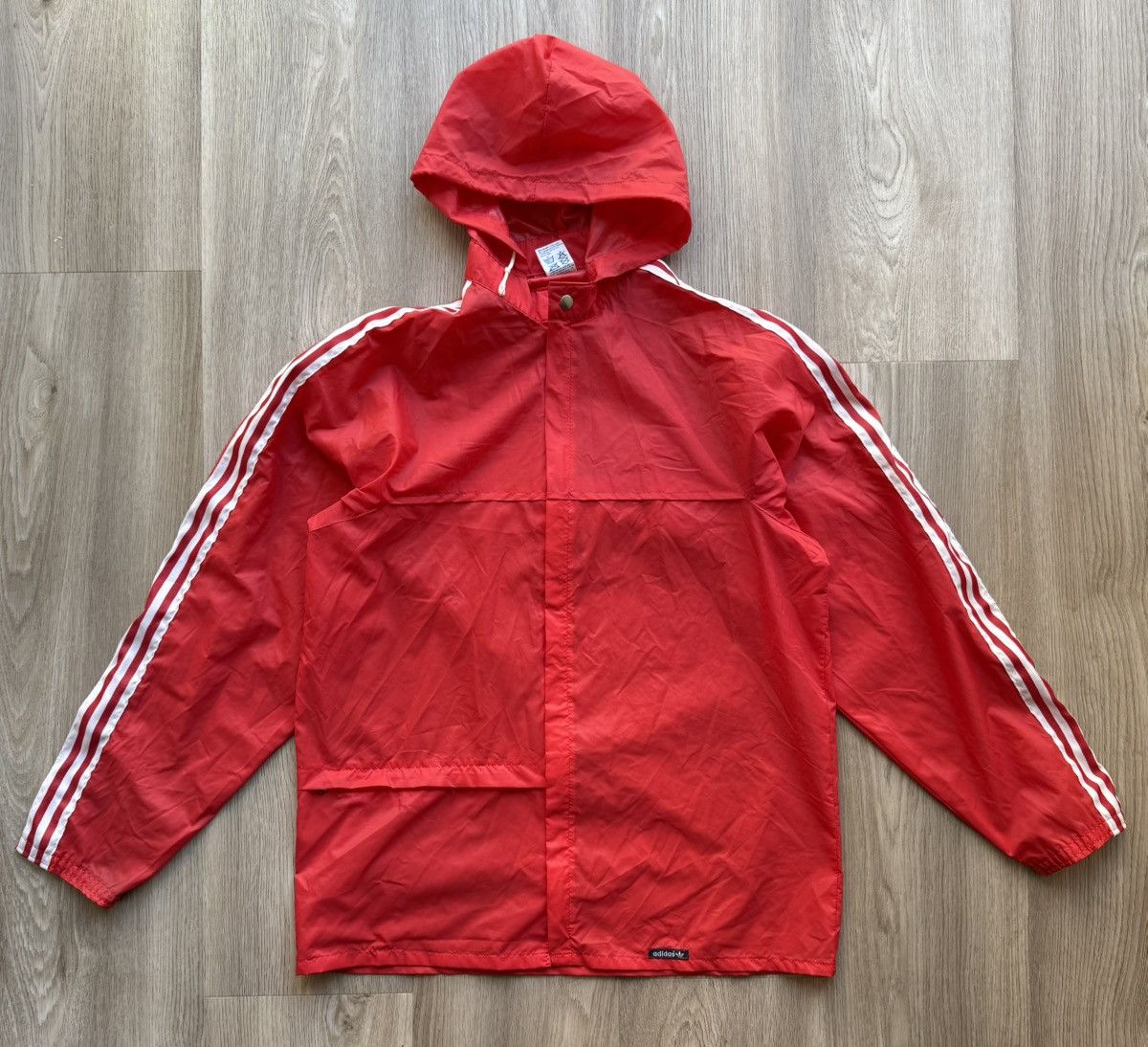 Vintage 70-80s Adidas Ventex Red Windbreaker Track Jacket