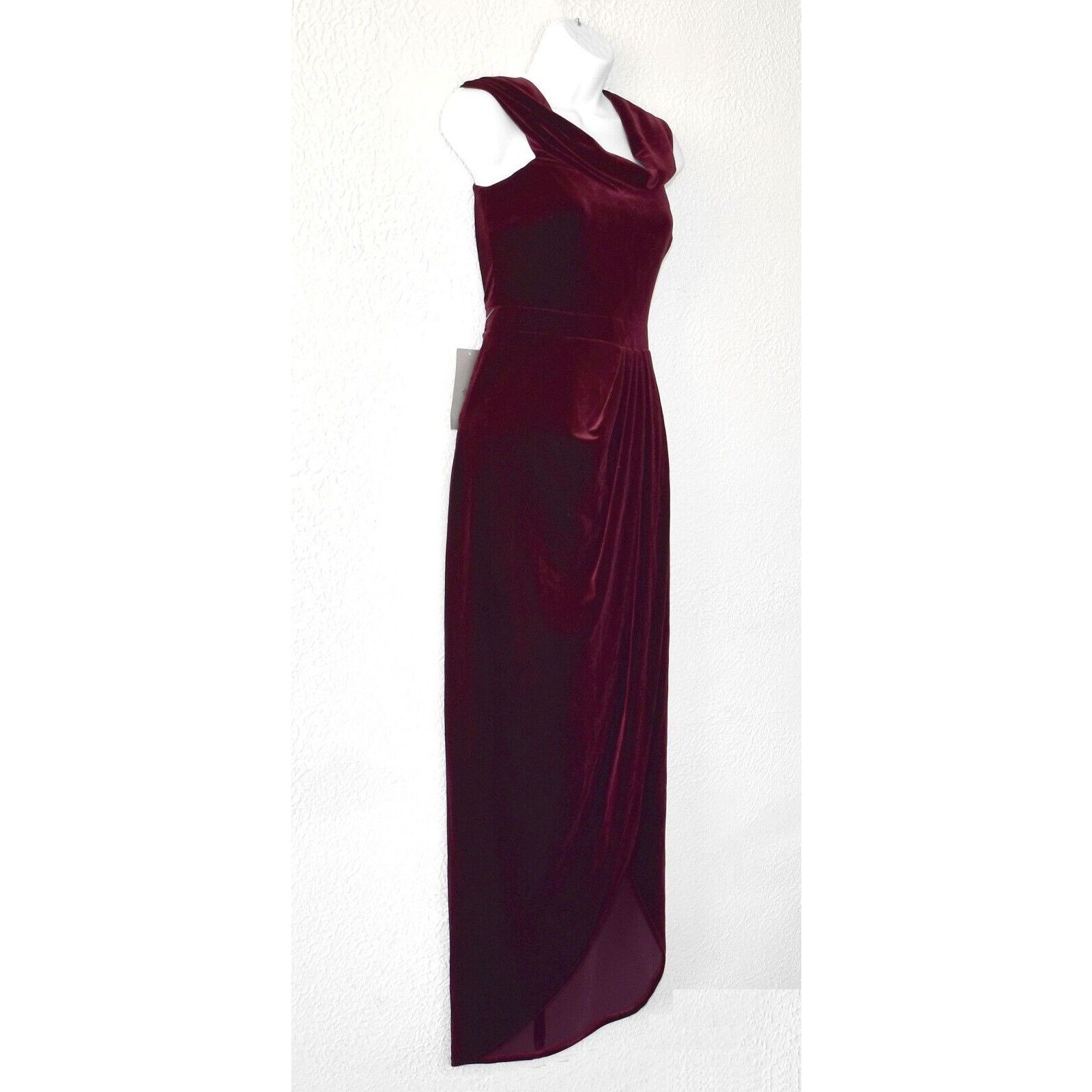 Anthropologie NWT BHLDN Anthropologie Velvet Wrap Draped Collar Dress Sz 2 Size XS / US 0-2 / IT 36-38 - 2 Thumbnail