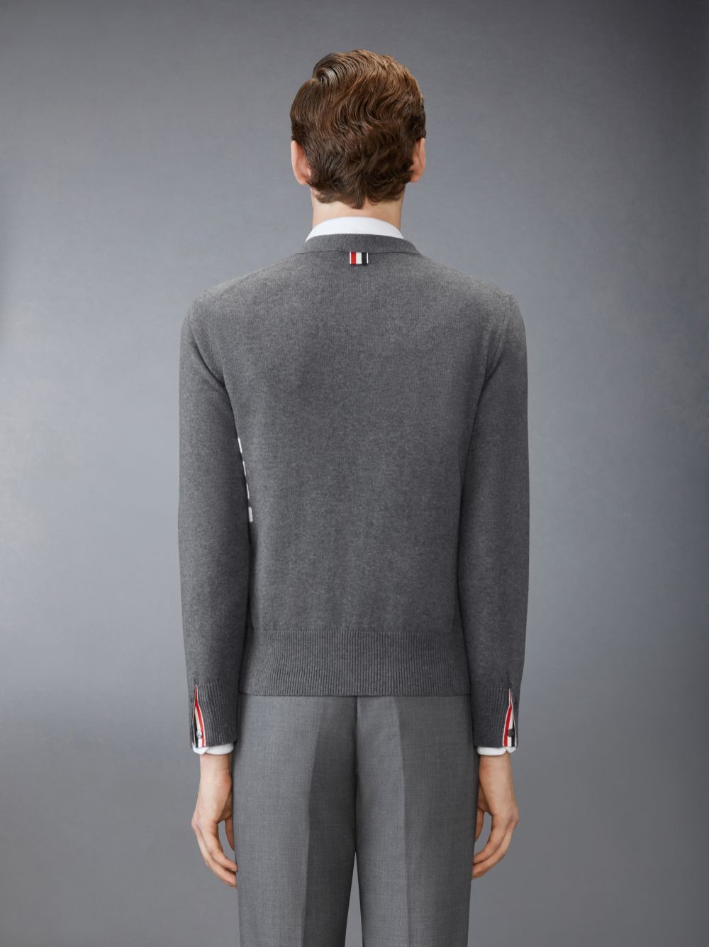 Thom Browne o1s22i1n1124 4-Bar Cotton Cardigan in Grey Size US XL / EU 56 / 4 - 3 Thumbnail