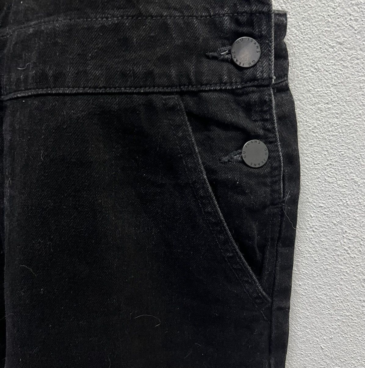 GU × Japanese Brand × Vintage GU Black Cotton Overalls (Size L) Size US 34 / EU 50 - 8 Thumbnail