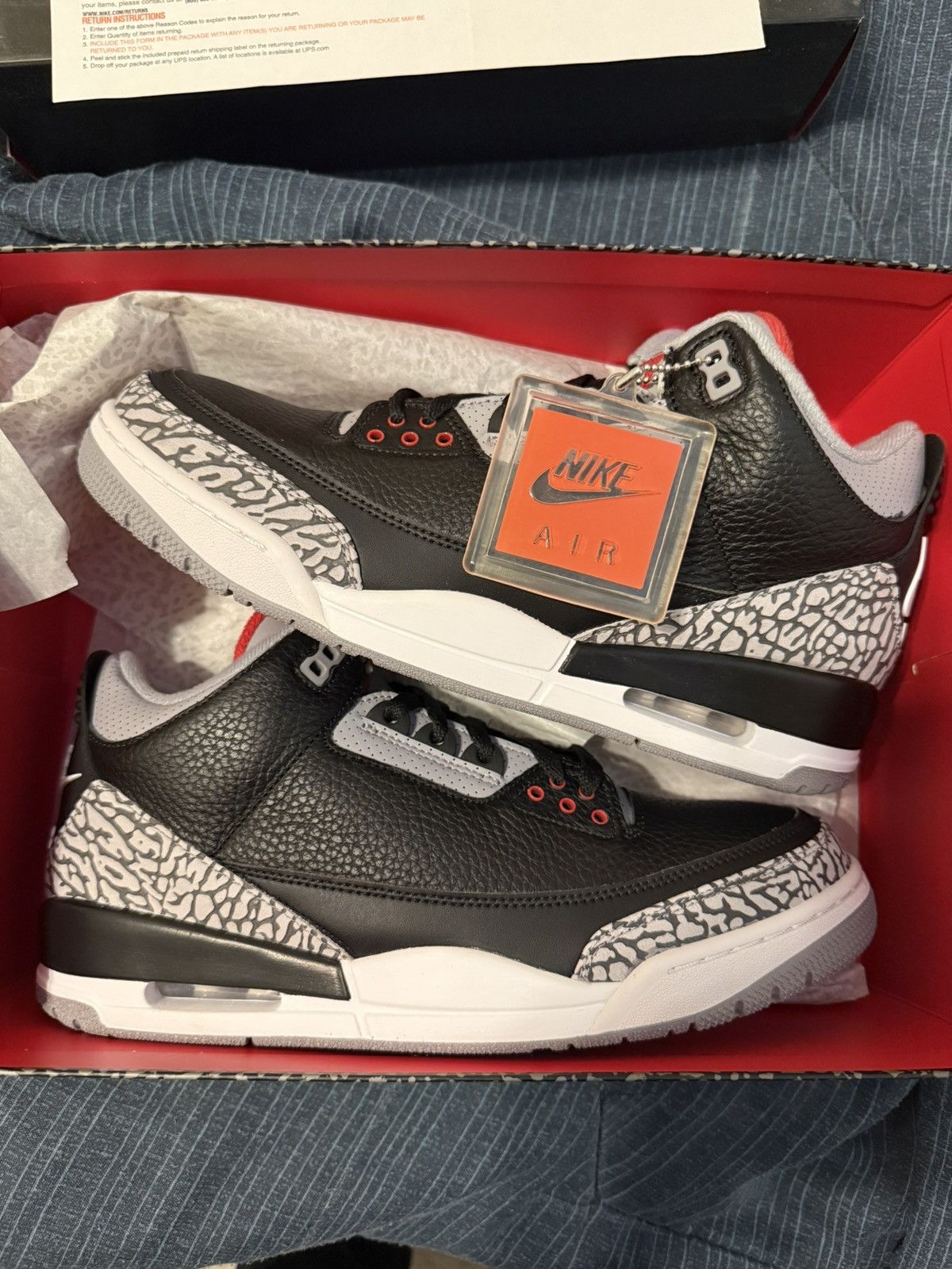 Jordan Brand × Nike Air Jordan 3 Black Cement 2018 Size US 10.5 / EU 43-44 - 1 Thumbnail