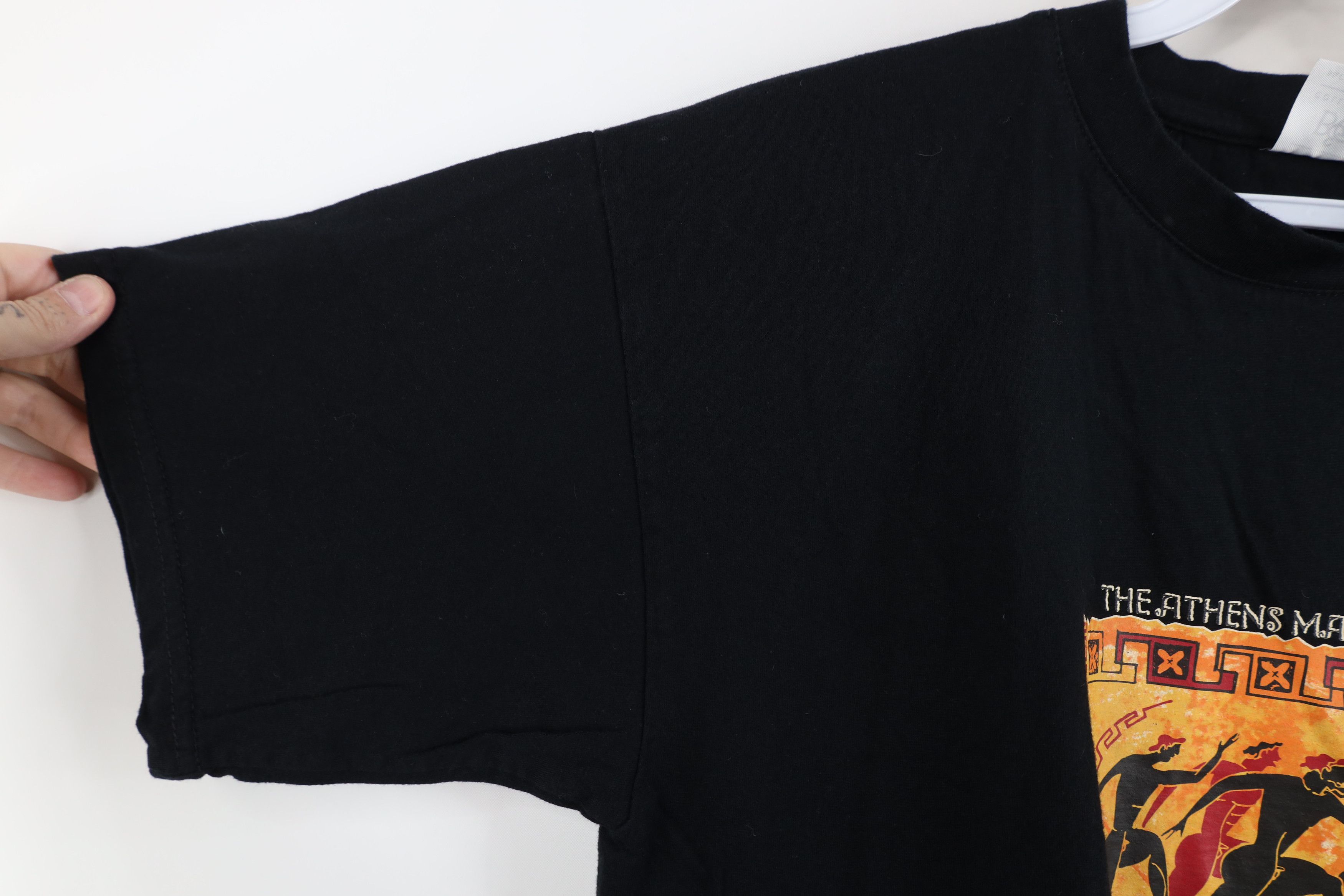 Vintage Vintage 90s Spell The Athens Marathon Greece T-shirt Black Size US M / EU 48-50 / 2 - 7 Thumbnail