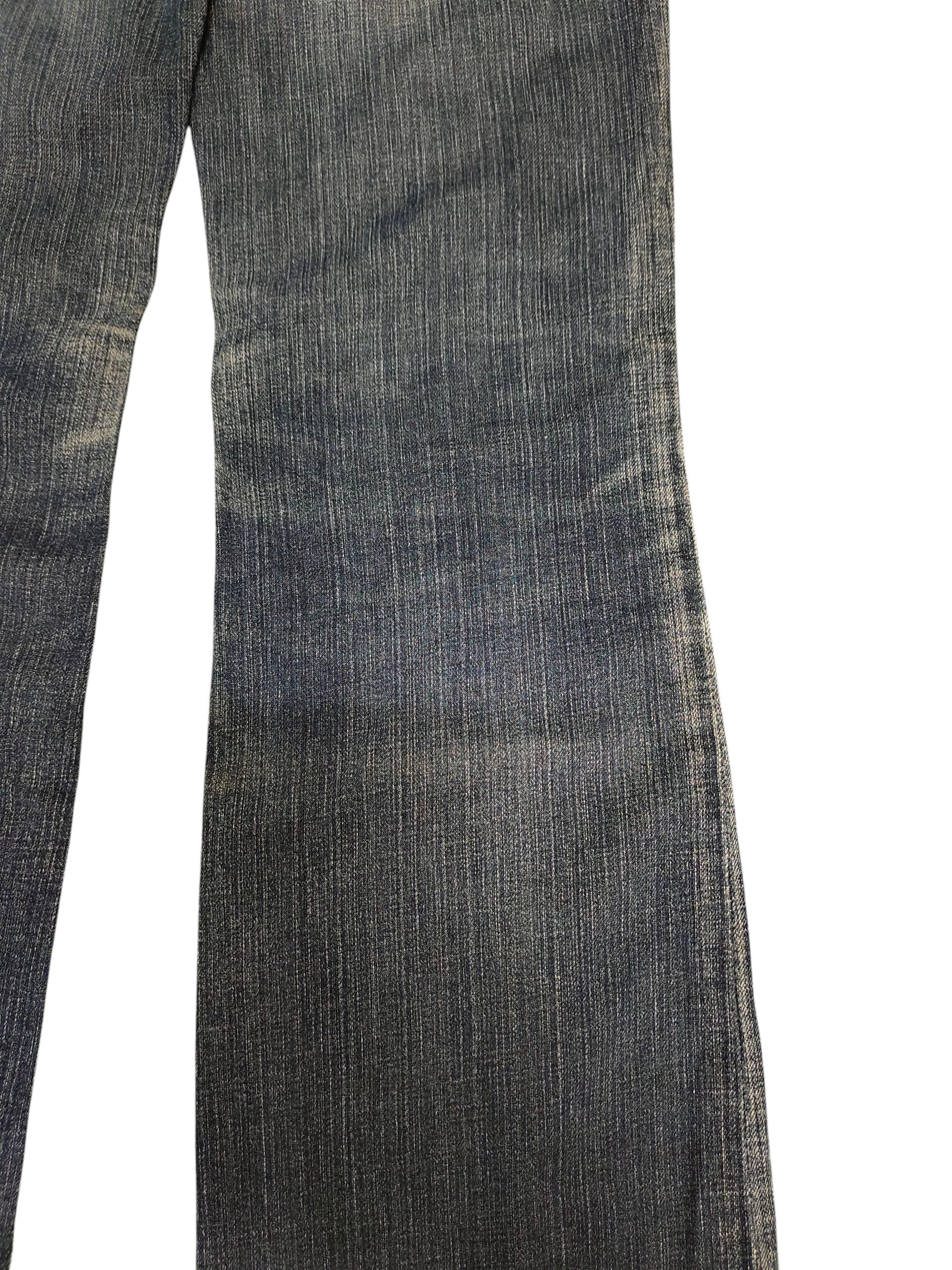 Hysteric Glamour Flare Jeans Blue Cult Clawmark Distress Bootcut Low Rise Y2k Size 26" / US 2 / IT 38 - 4 Thumbnail