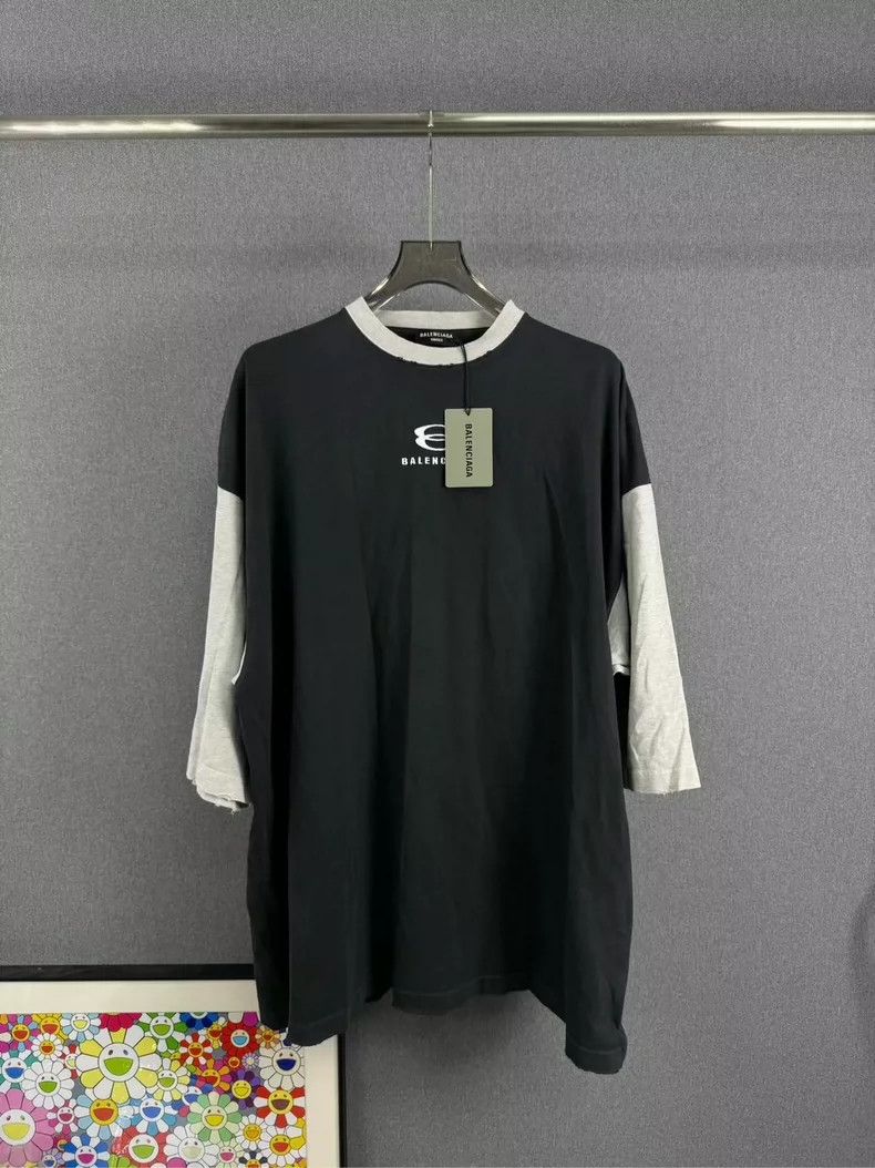 Balenciaga Balenciaga Patchwork Double Ring Short Sleeve Size US M / EU 48-50 / 2 - 1 Thumbnail