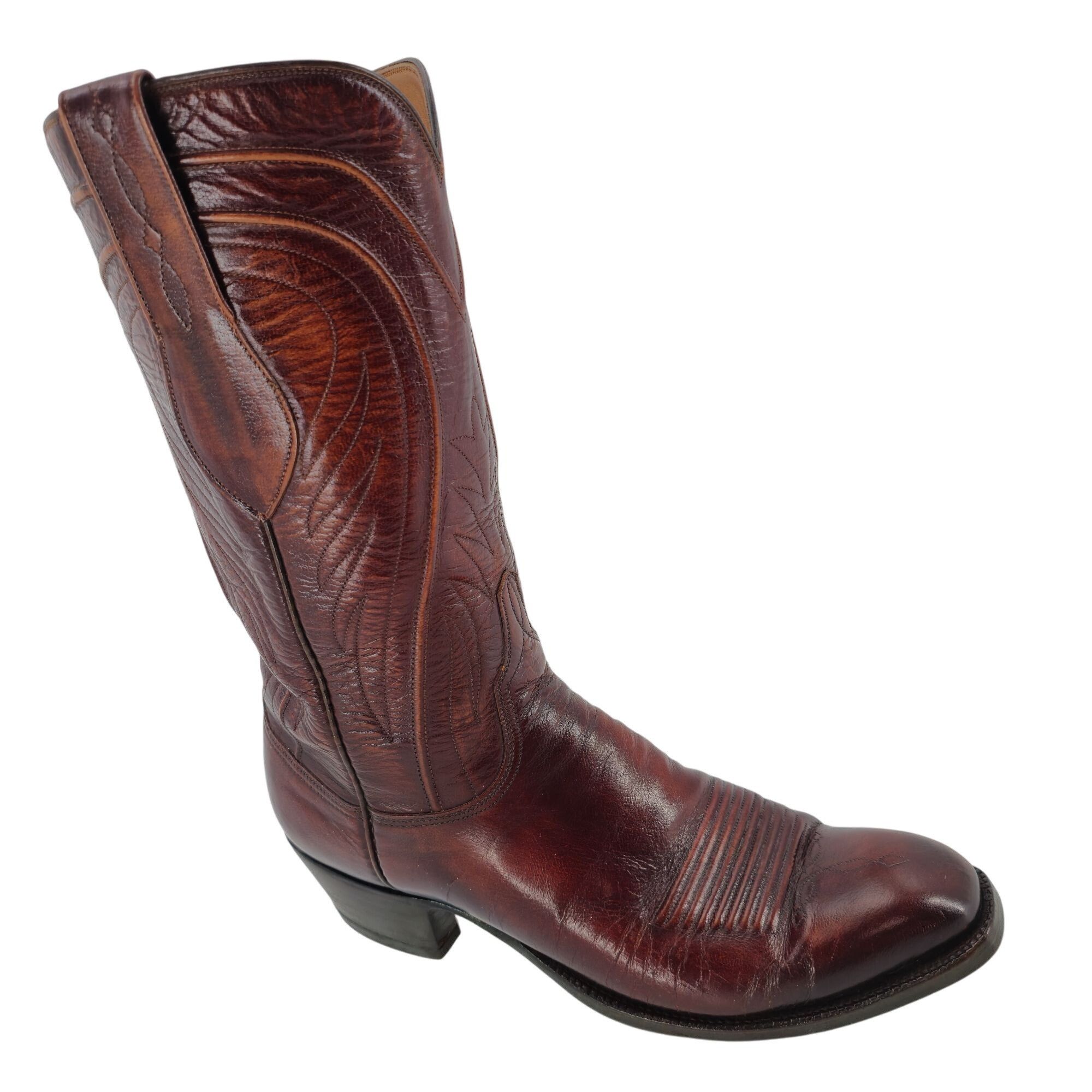 Lucchese Vintage Lucchese 1980 San Antonio French Toe Brown Mens 9C Size US 9 / EU 42 - 16 Thumbnail