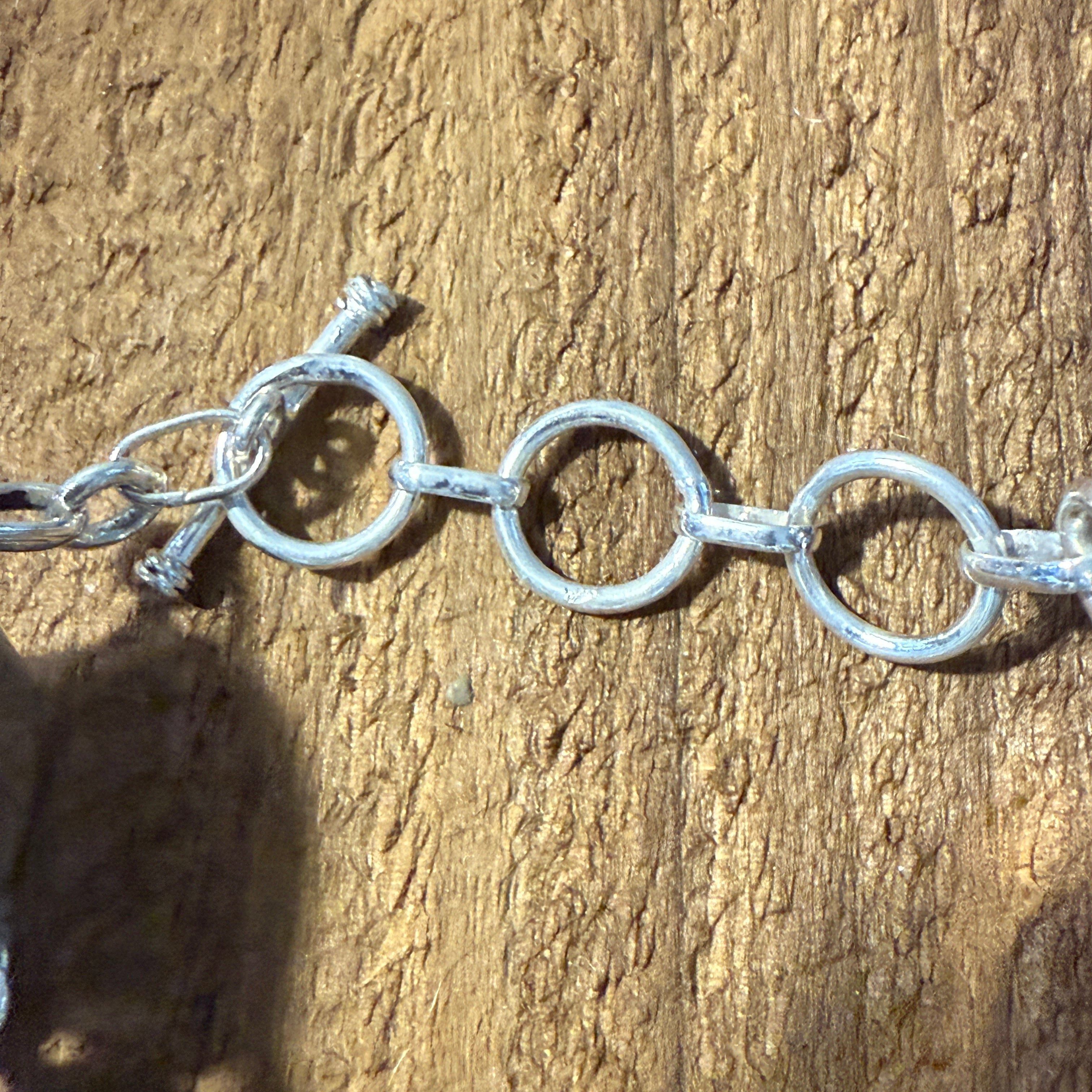 Other Copper Turquoise Sterling Silver Link Bracelet Gift Box Size ONE SIZE - 6 Thumbnail