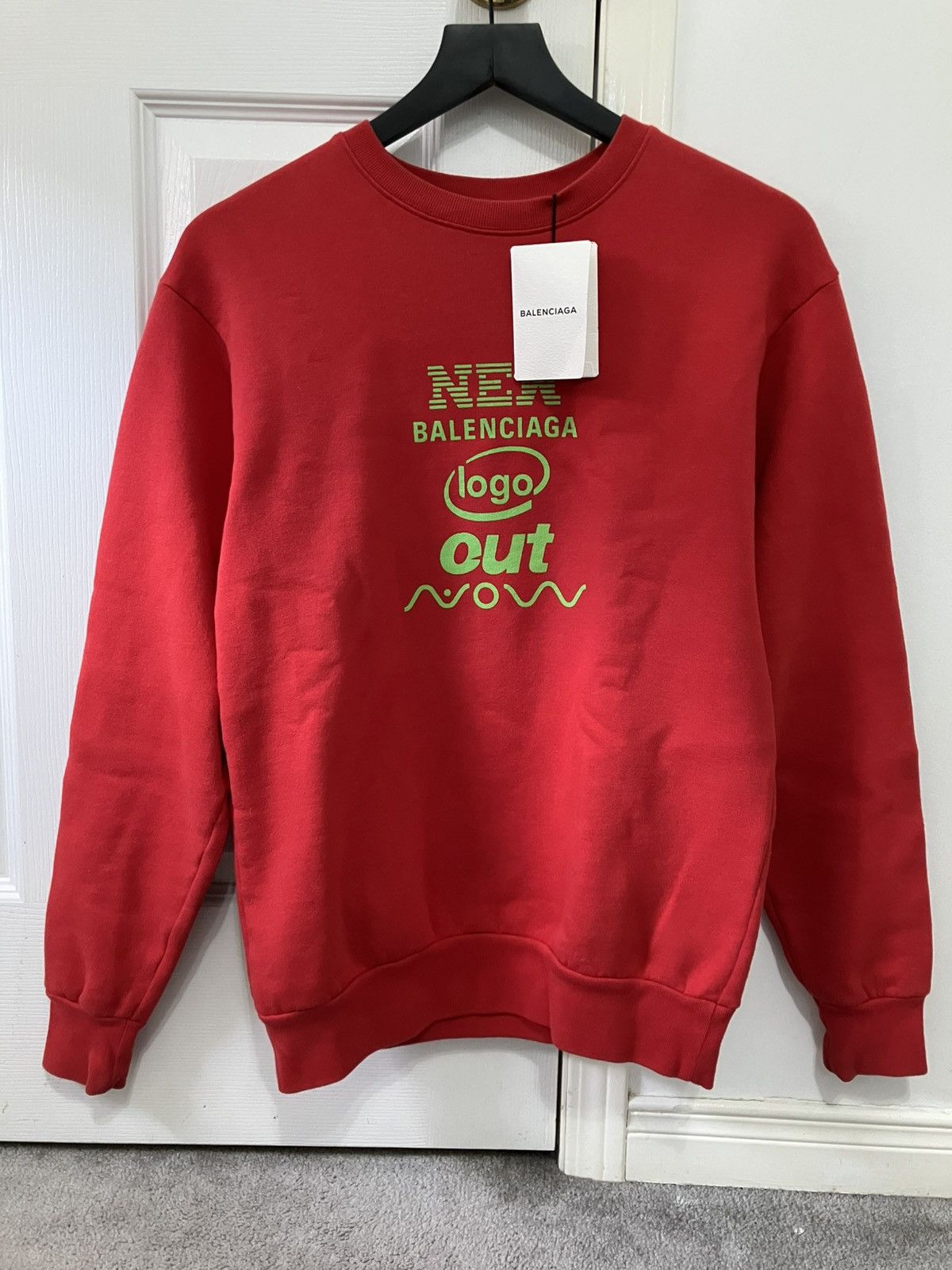 Balenciaga Balenciaga Sweatshirt Red 2018 (new balenciaga logo out) Size US XS / EU 42 / 0 - 1 Thumbnail