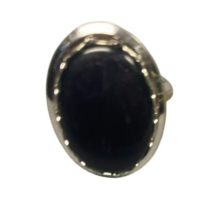 Other Vintage Signed Emmons Silver tone and Black Oval Ring Size 5 Size ONE SIZE - 2 Thumbnail
