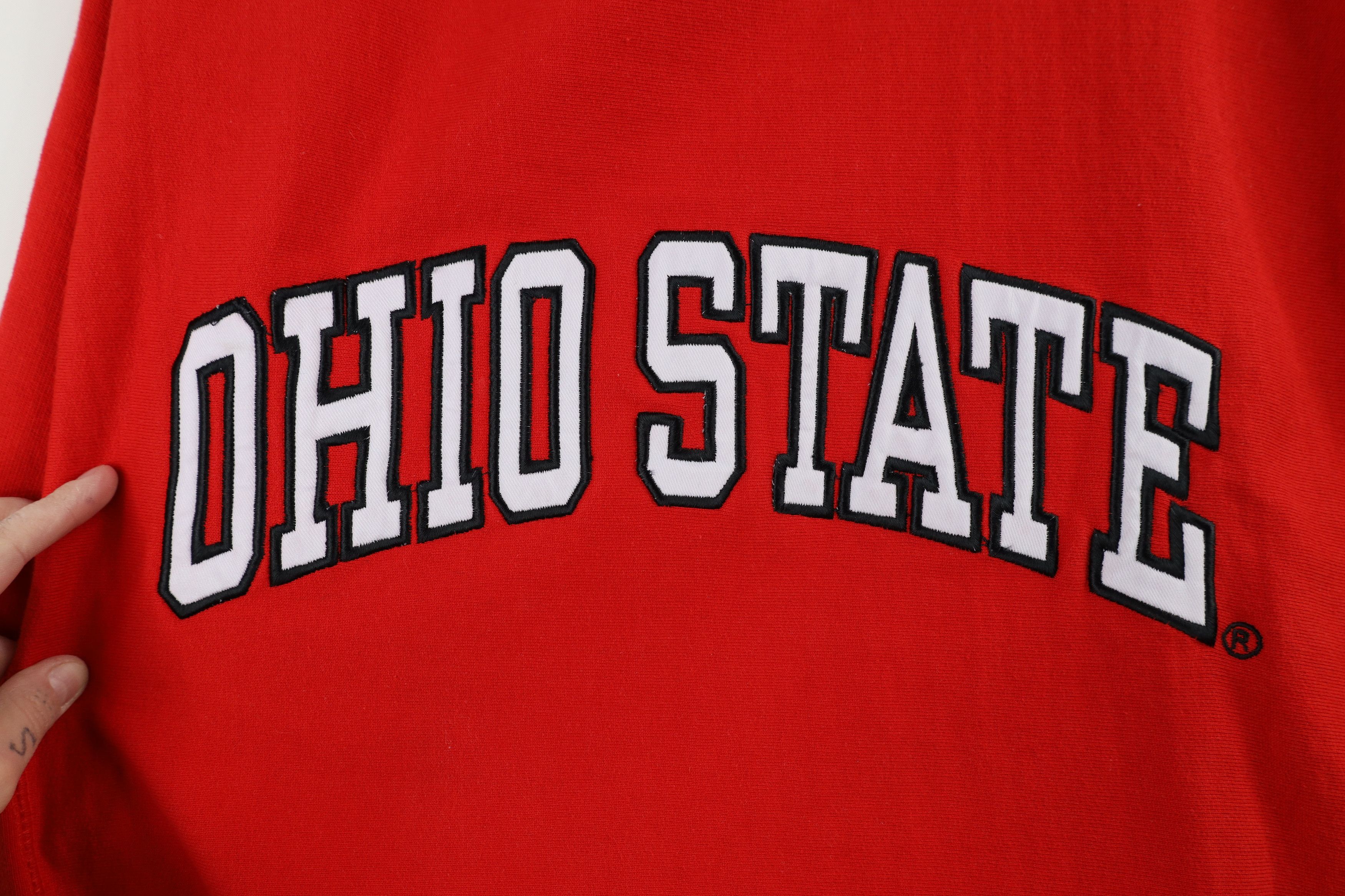 Vintage Vintage 90s Ohio State University Crewneck Sweatshirt Red Size US L / EU 52-54 / 3 - 4 Thumbnail