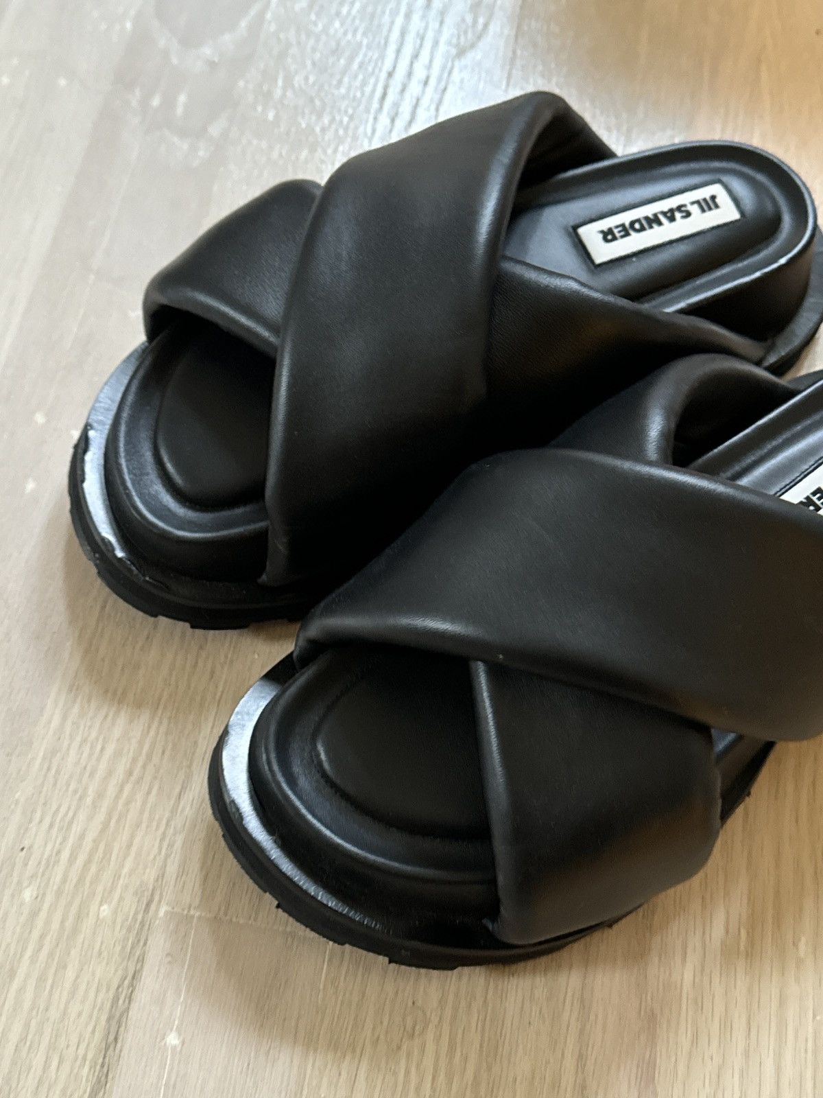 image of Jil Sander Sandal Slide in Black, Women's (Size 8)