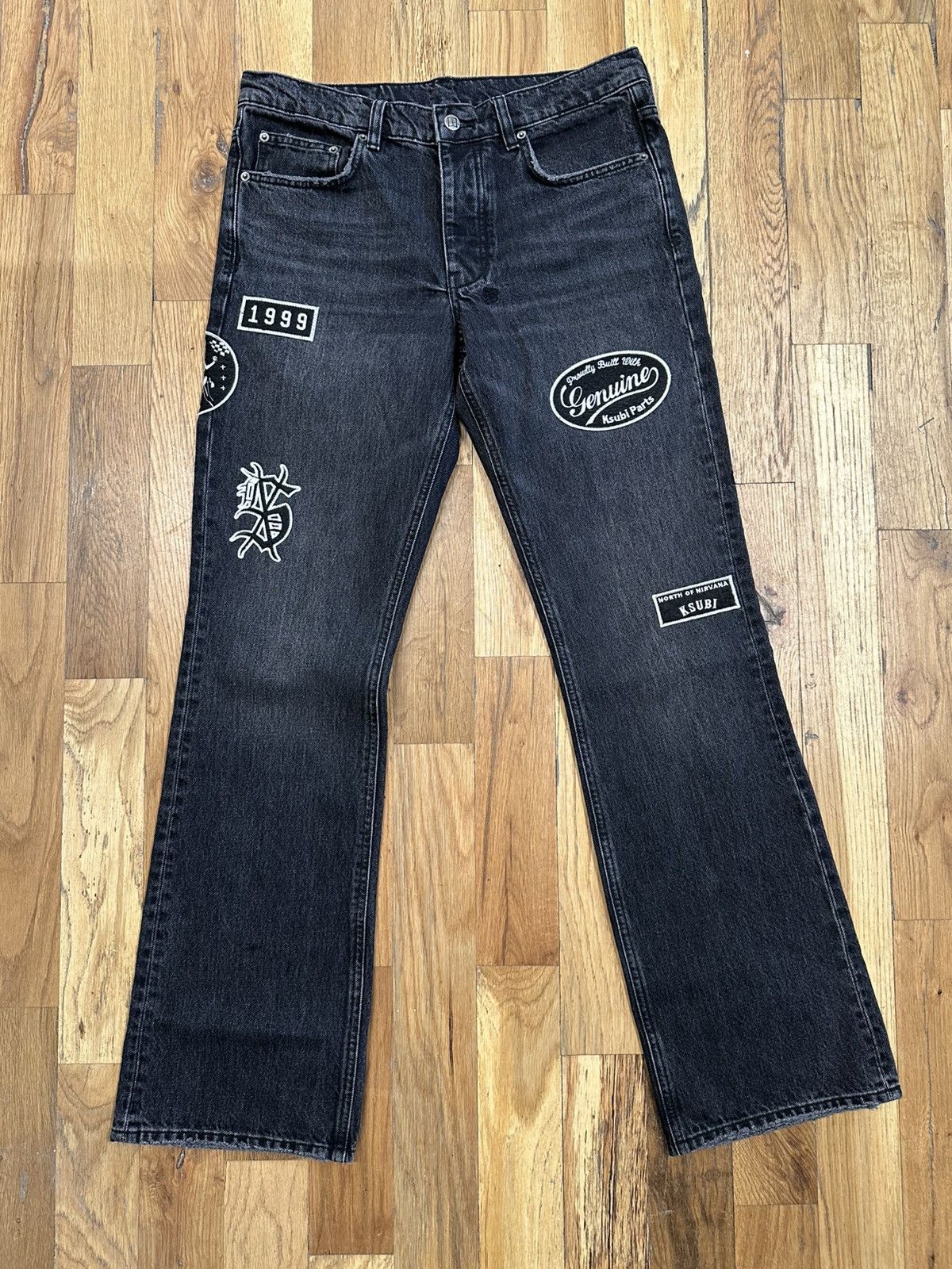 Ksubi Ksubi North Of Nirvana Patches Black Denim Jeans Sz 32 Size US 32 / EU 48 - 1 Thumbnail