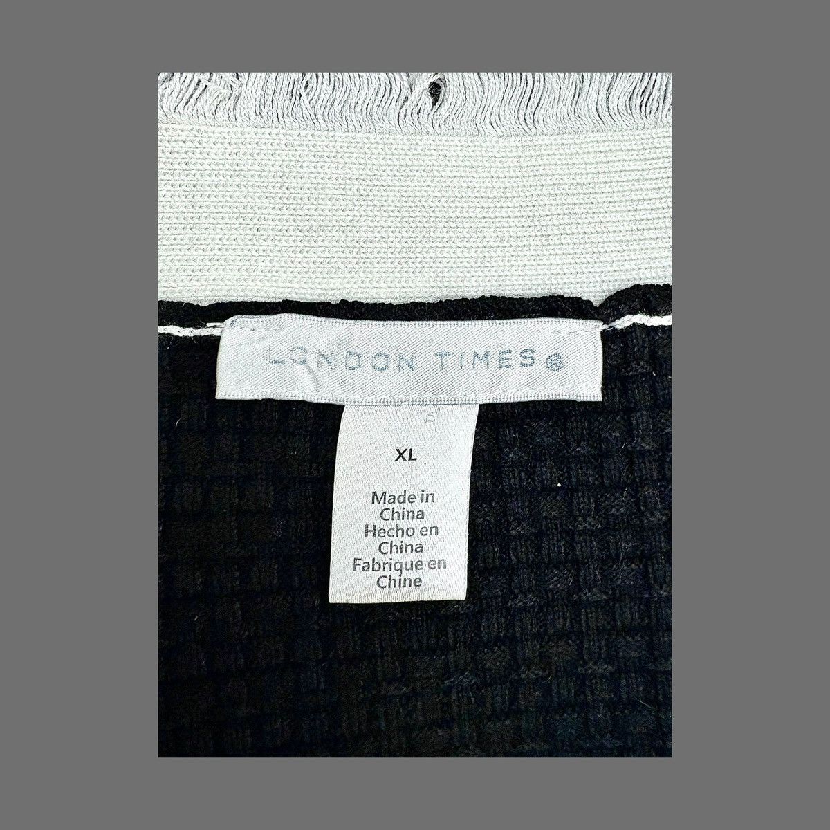 Other London Times Women’s Black White Waffle Knit Mini Dress XL Size XL / US 12-14 / IT 48-50 - 8 Thumbnail