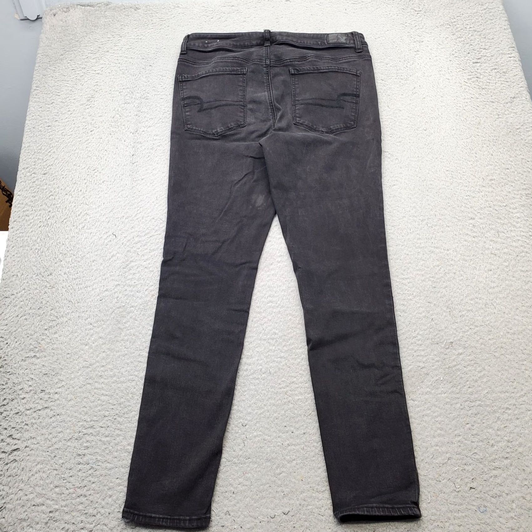 American Eagle Outfitters American Eagle Outfitters Womens 12 Black Super Stretch High Rise Jegging Jeans Size 34" / US 12 / IT 48 - 2 Thumbnail