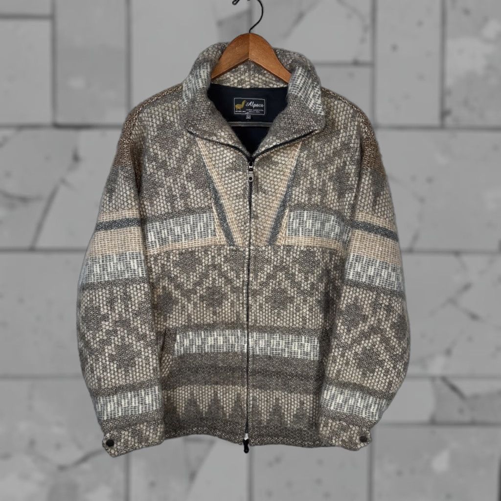 Vintage Alpaca Full Zip Jacket Unisex Adults M Medium Gray Size M / US 6-8 / IT 42-44 - 1 Thumbnail