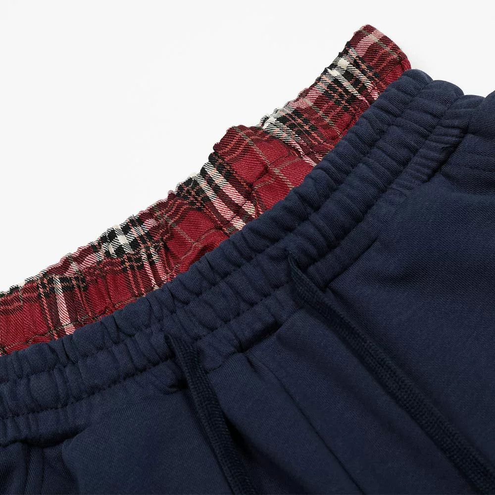 Japanese Brand Men's trendy street fake two-piece plaid straight shorts Size US 32 / EU 48 - 3 Thumbnail