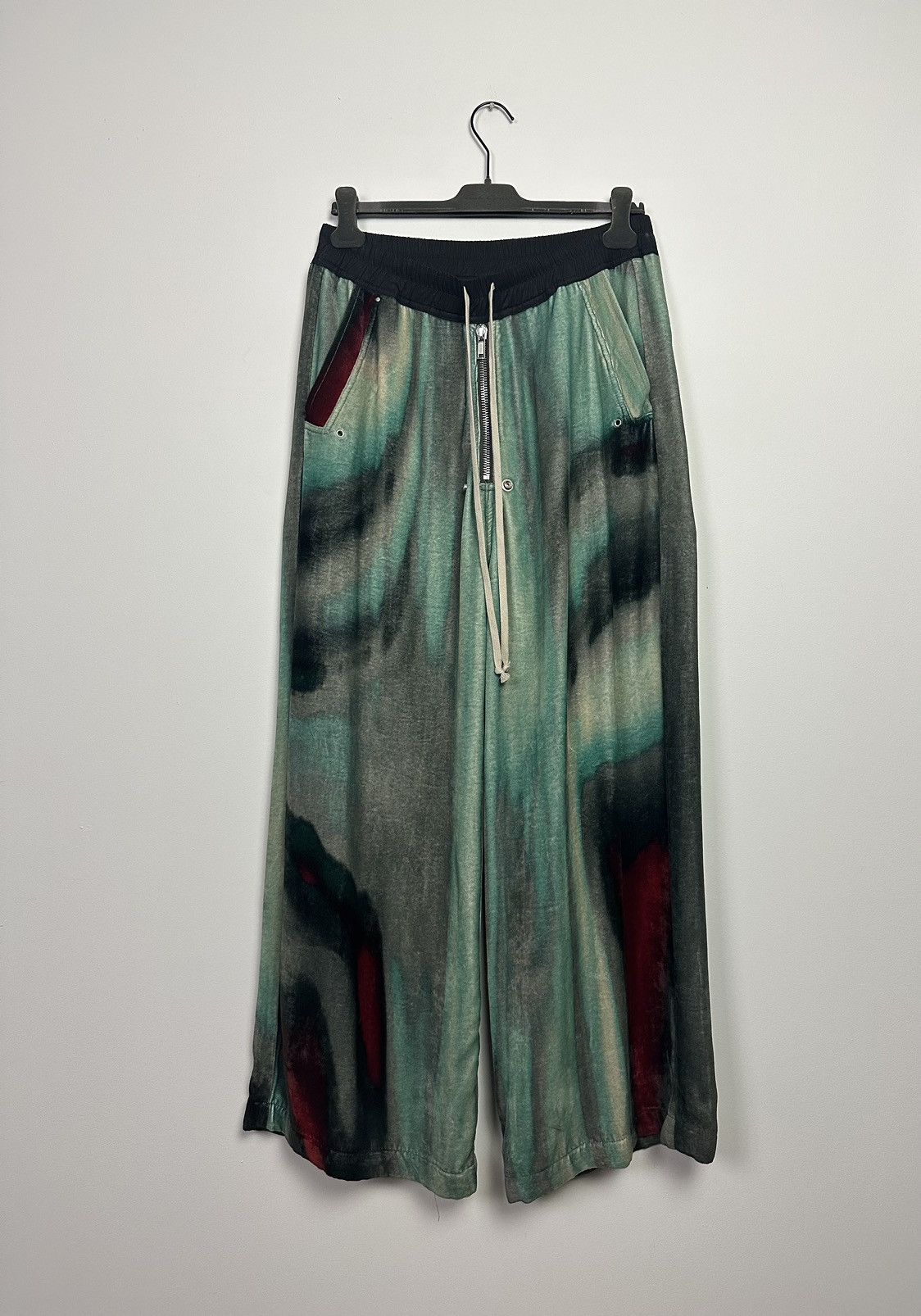 Rick Owens FW22 ‘STROBE’ Velour Pajama Bela Trousers Size US 34 / EU 50 - 1 Thumbnail