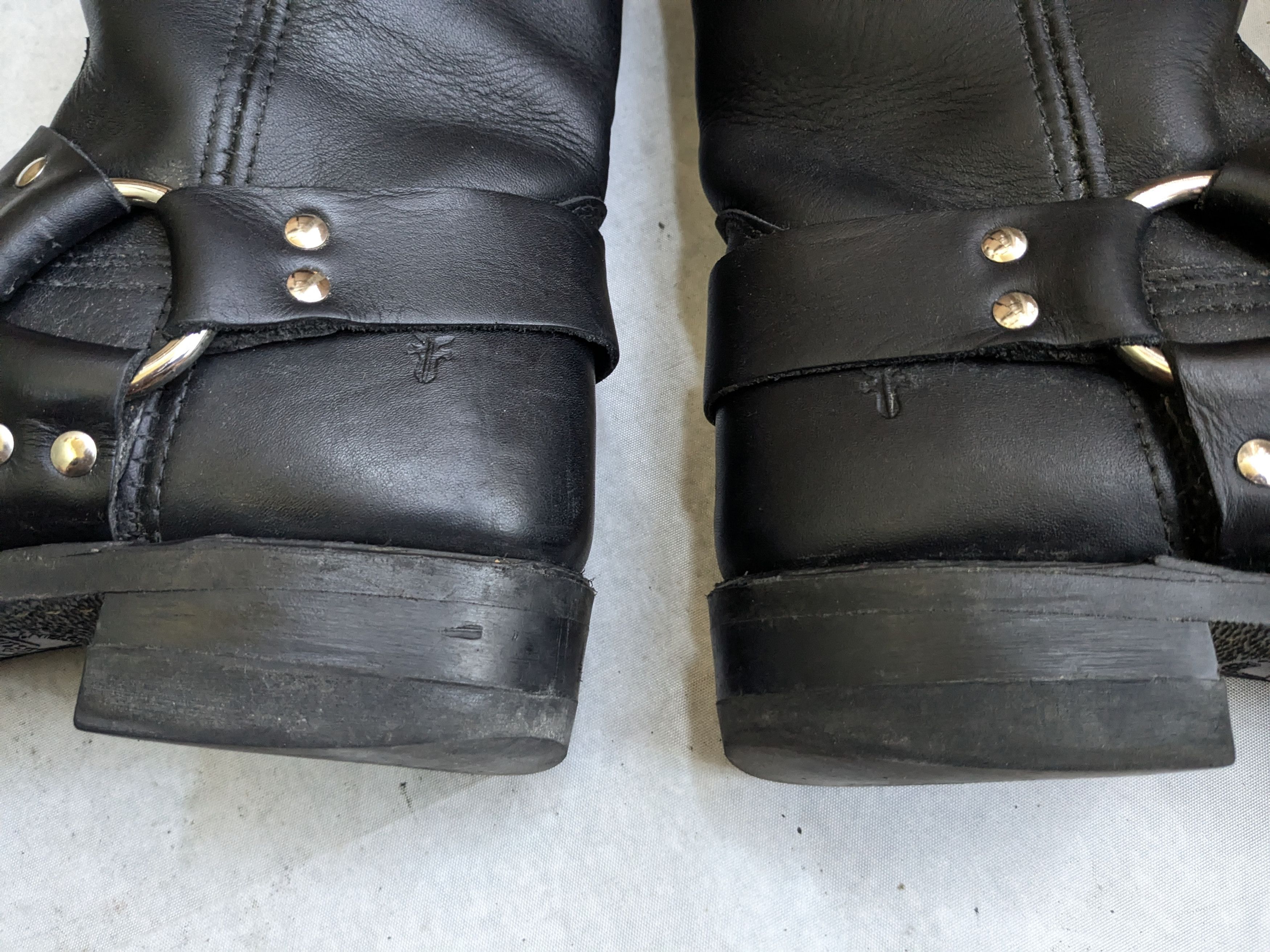 Frye Frye Harness Boots Black Leather 9.5 M Leather Buckle Size US 9.5 / EU 42-43 - 10 Thumbnail