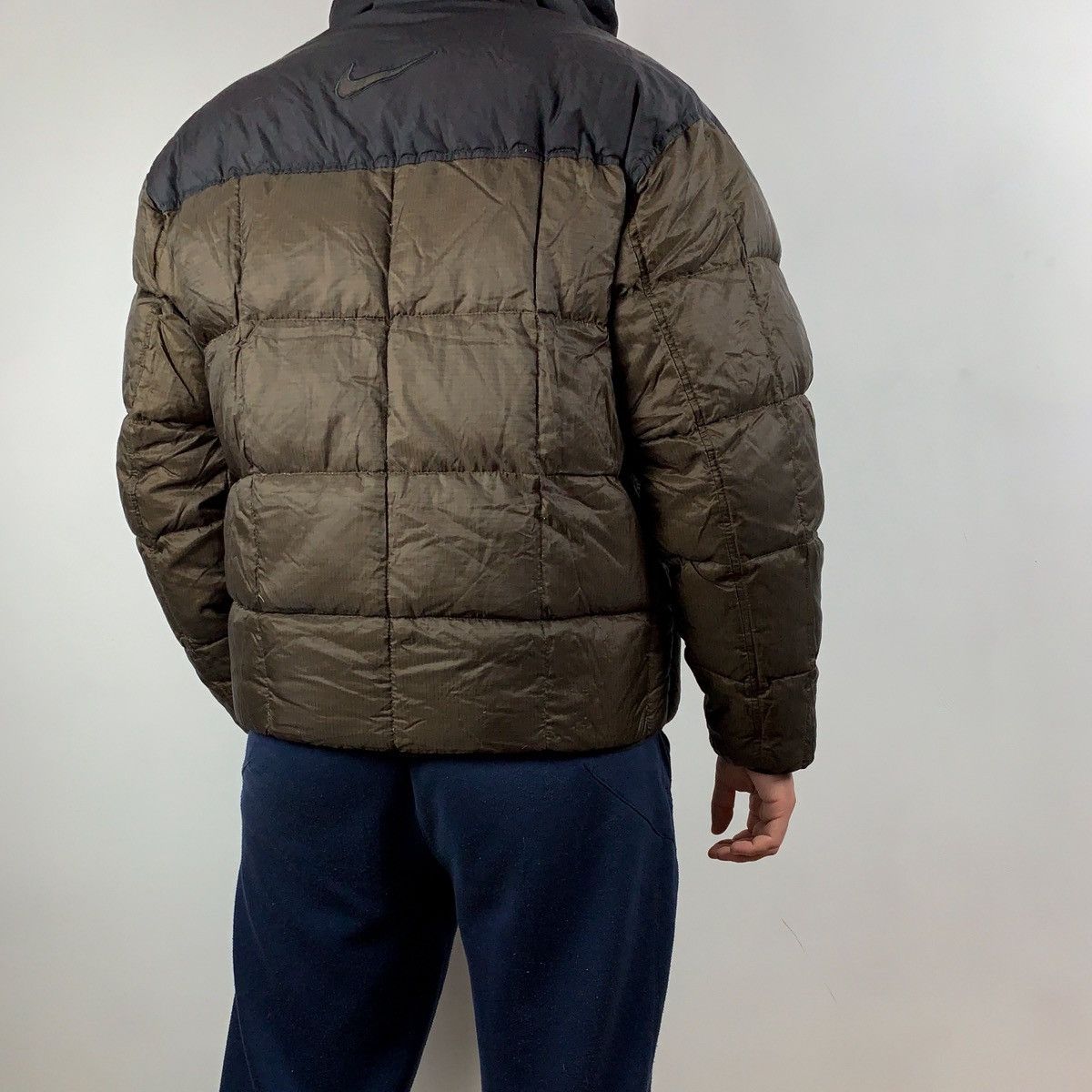 Vintage NIKE 90s VINTAGE DOWN PUFFER NYLON JACKET BIG SWOOSH DRILL Size US L / EU 52-54 / 3 - 8 Thumbnail