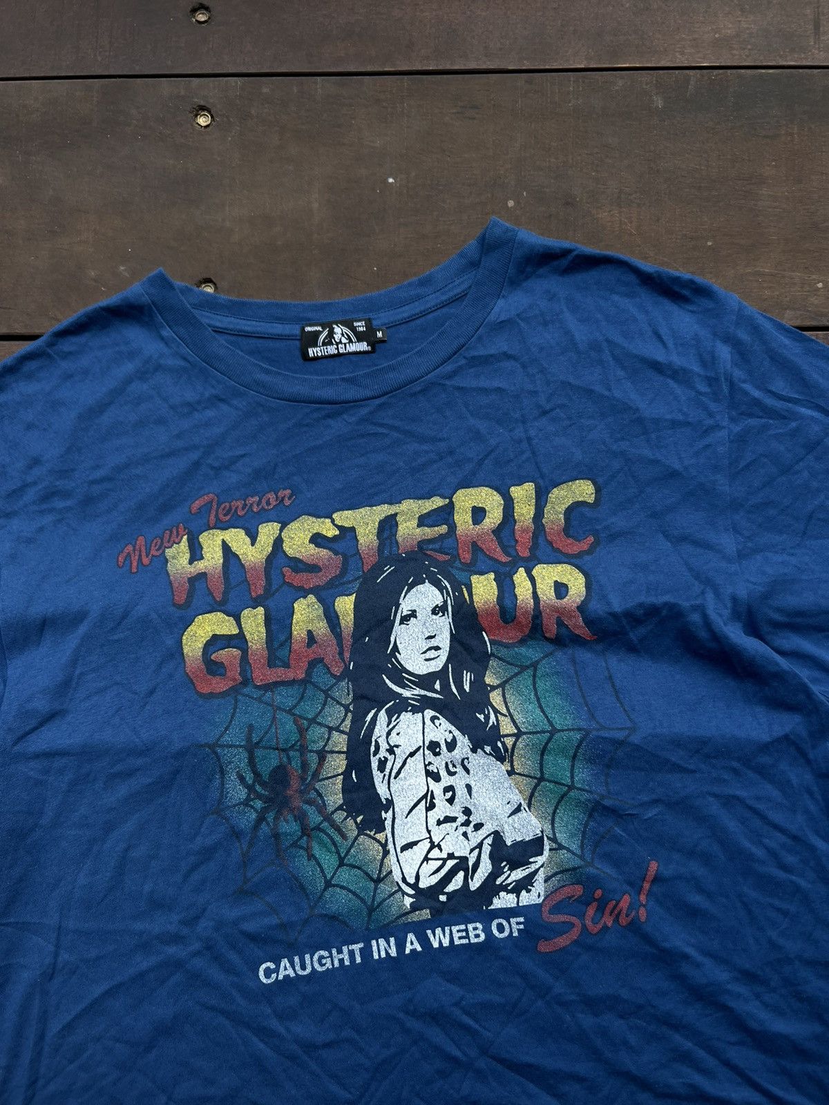 Hysteric Glamour HYSTERIC GLAMOUR CAUGHT IN WEB OF SIN SPIDER TEE RARE Size US M / EU 48-50 / 2 - 2 Thumbnail