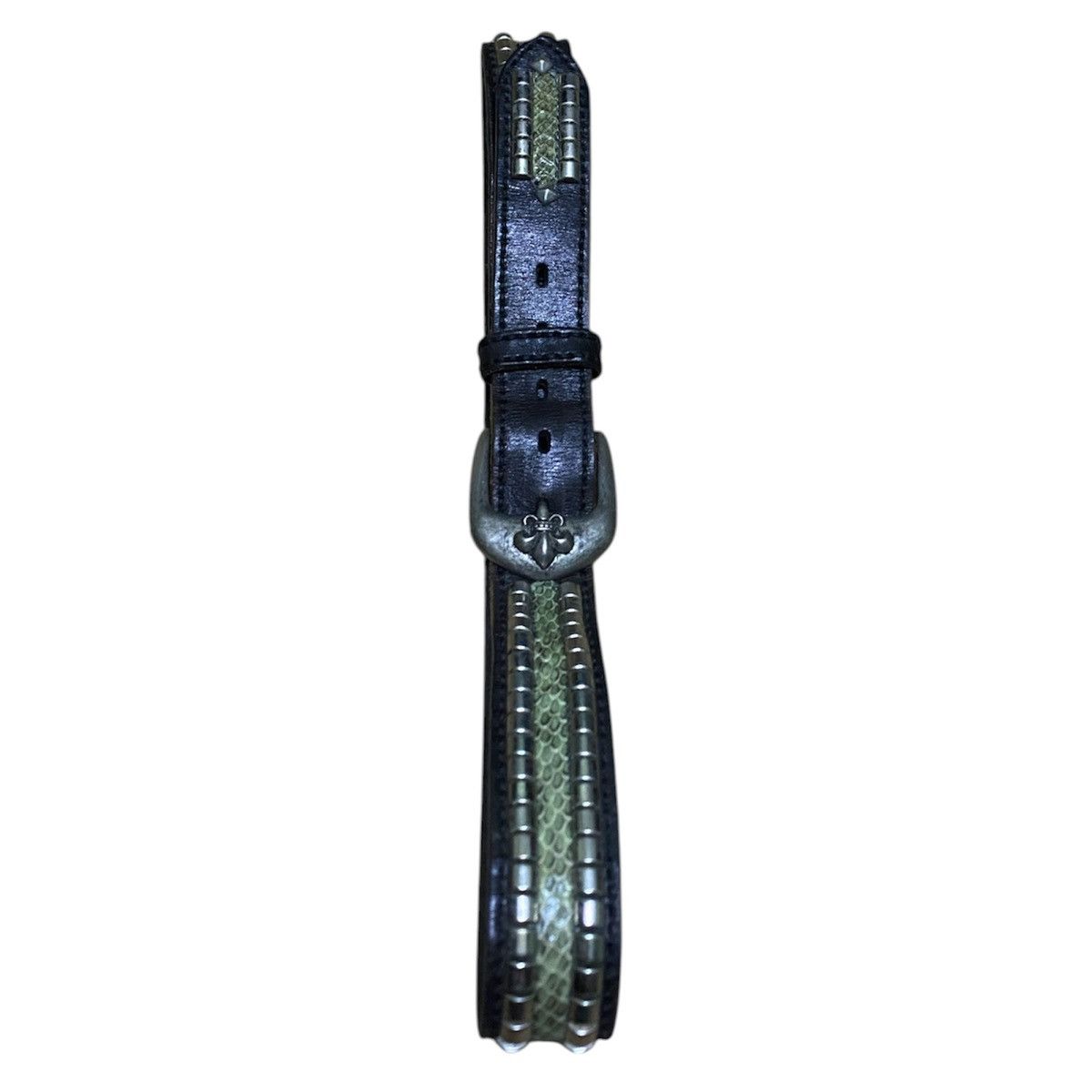 Tornado Mart TORNADO MART WESTERN BUCKLE SNAKESKIN STUDDET BELT Size ONE SIZE - 7 Thumbnail