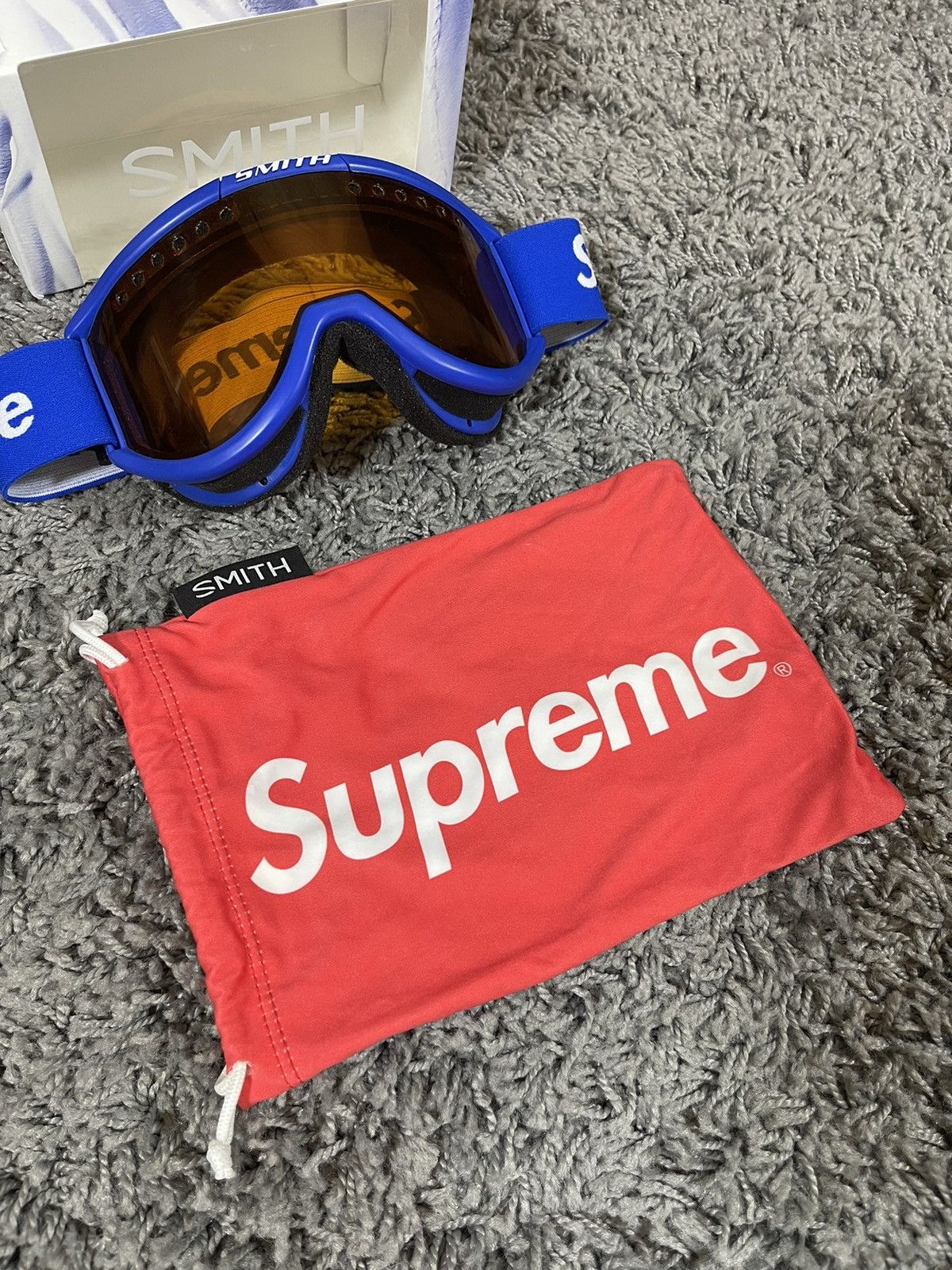 Supreme 2015FW Supreme x Smith Cariboo OTG Ski Goggle Blue Size ONE SIZE - 3 Thumbnail