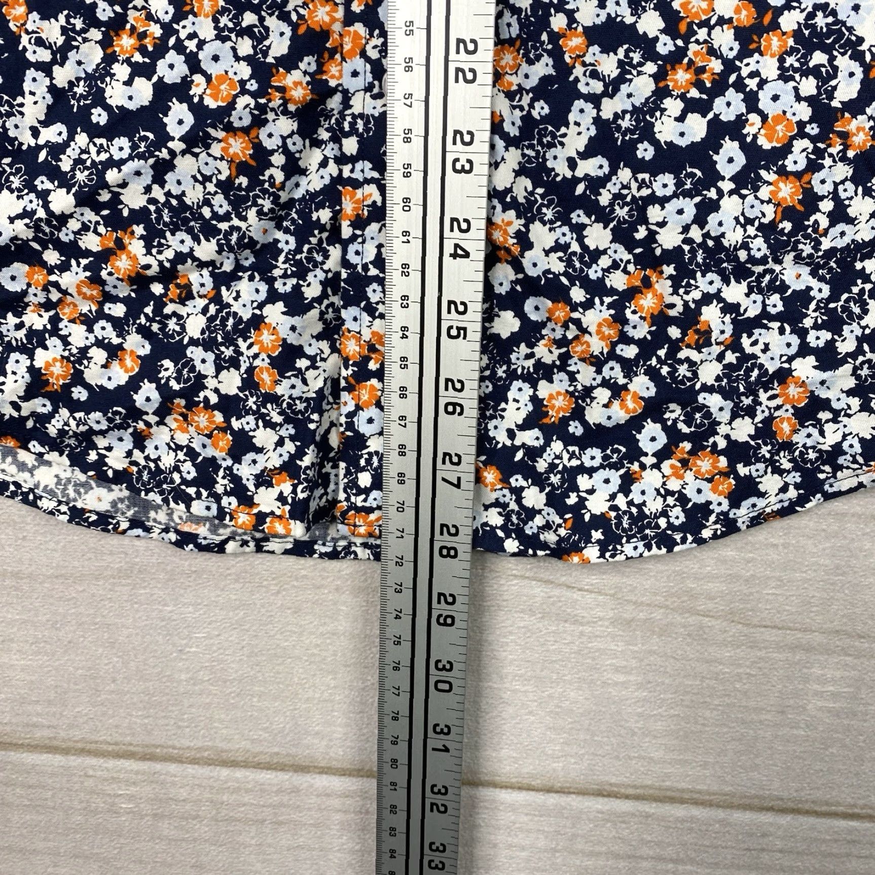 George George Mens Shirt S 34-36 Blue Floral Short Sleeve Button Up Casual Fit Stretch Size US S / EU 44-46 / 1 - 4 Thumbnail