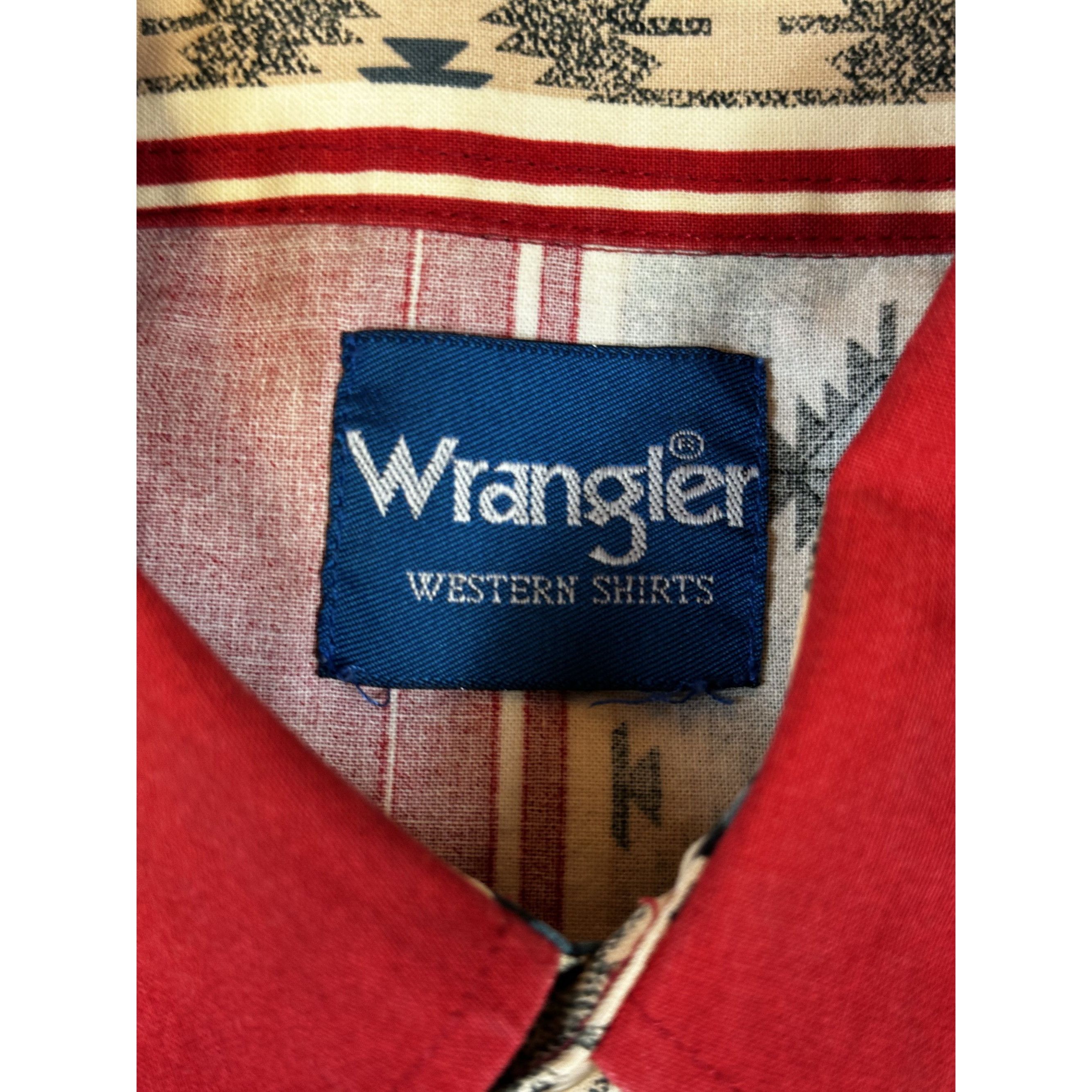 Wrangler Wrangler Western Red Aztec Stripe Long Sleeve Button-Up Shir Size US L / EU 52-54 / 3 - 3 Thumbnail
