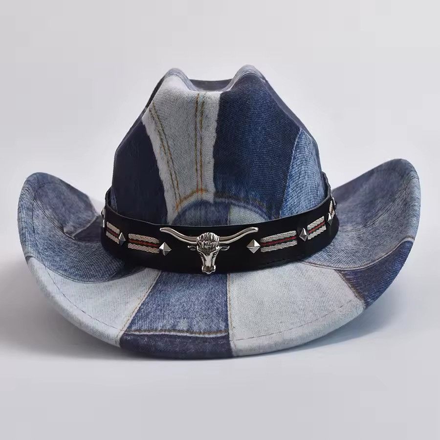 Designer Cowboy Retro Western Style Hombre Panama Hat Size ONE SIZE - 3 Thumbnail