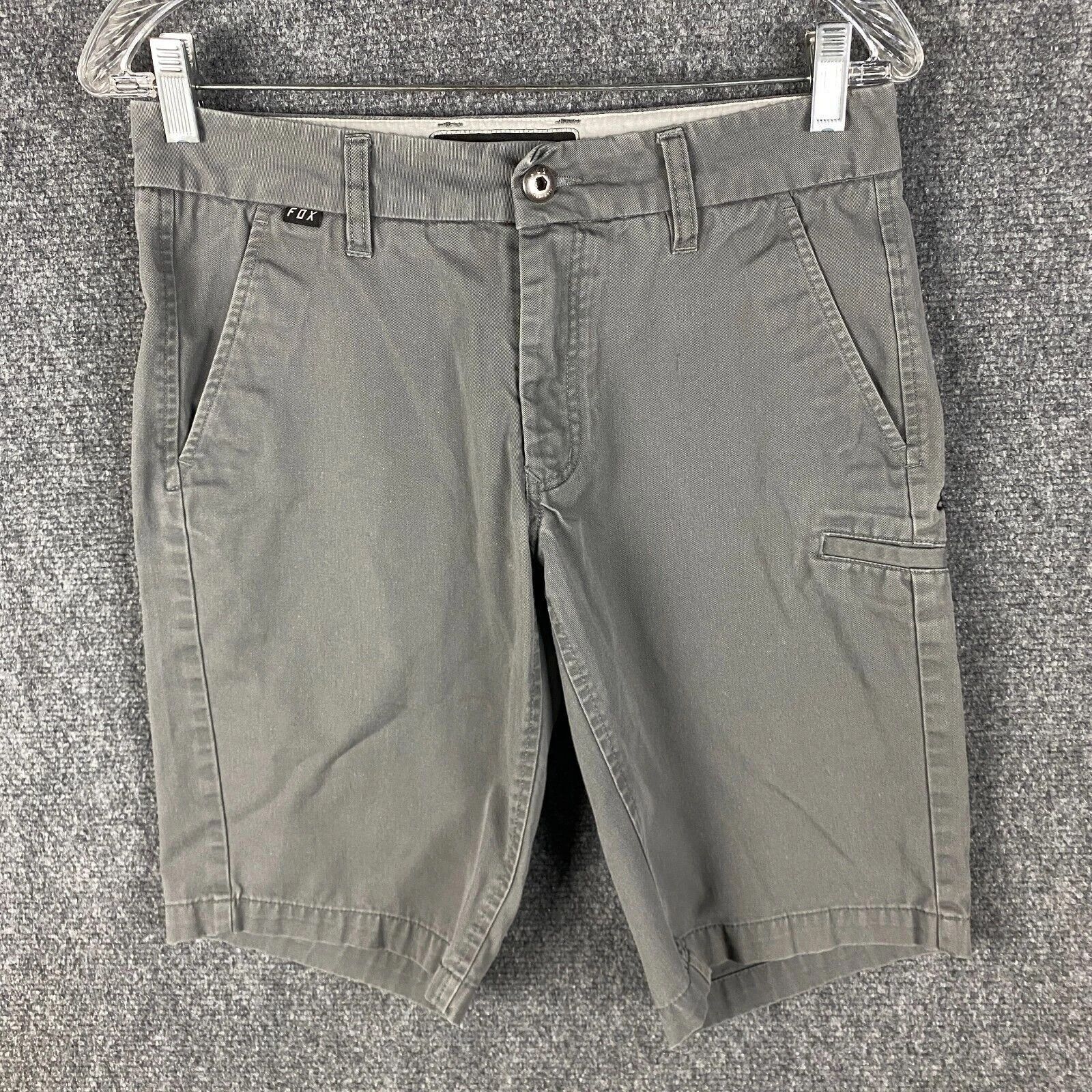 Fox Racing Fox Shorts Men's 28 Bermuda Gray Cotton Blend Casual Adults Size US 28 / EU 44 - 1 Thumbnail