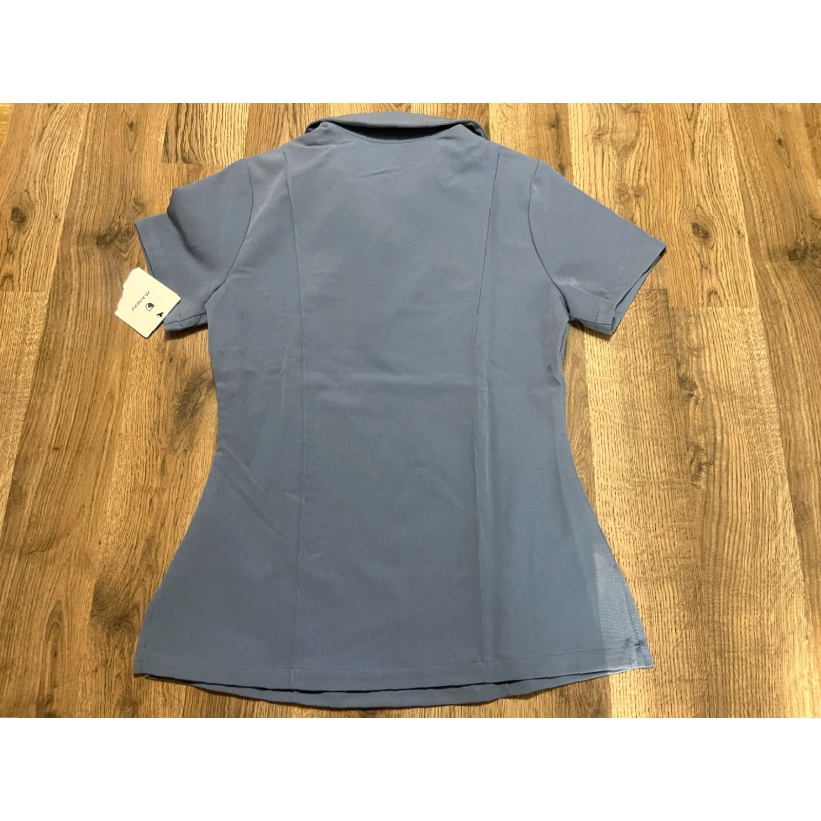 Vintage Jaanuu Shirt Womens XXS Blue Collared V-Neck NWT Polo casual Modern Basic 2XS Short Sleeve Pull-over Solid NWT Size XXS / US 00 / IT 34 - 2 Thumbnail