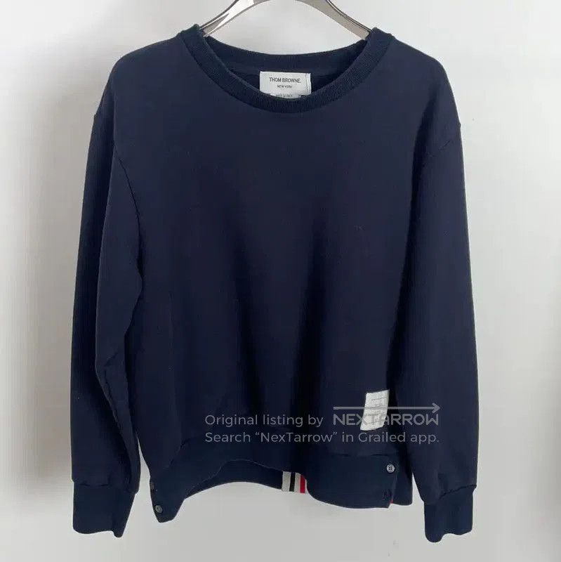 Thom Browne Thom Browne Spring Autumn Navy Cotton Logo Sweatshirt . Size XS / US 0-2 / IT 36-38 - 1 Thumbnail