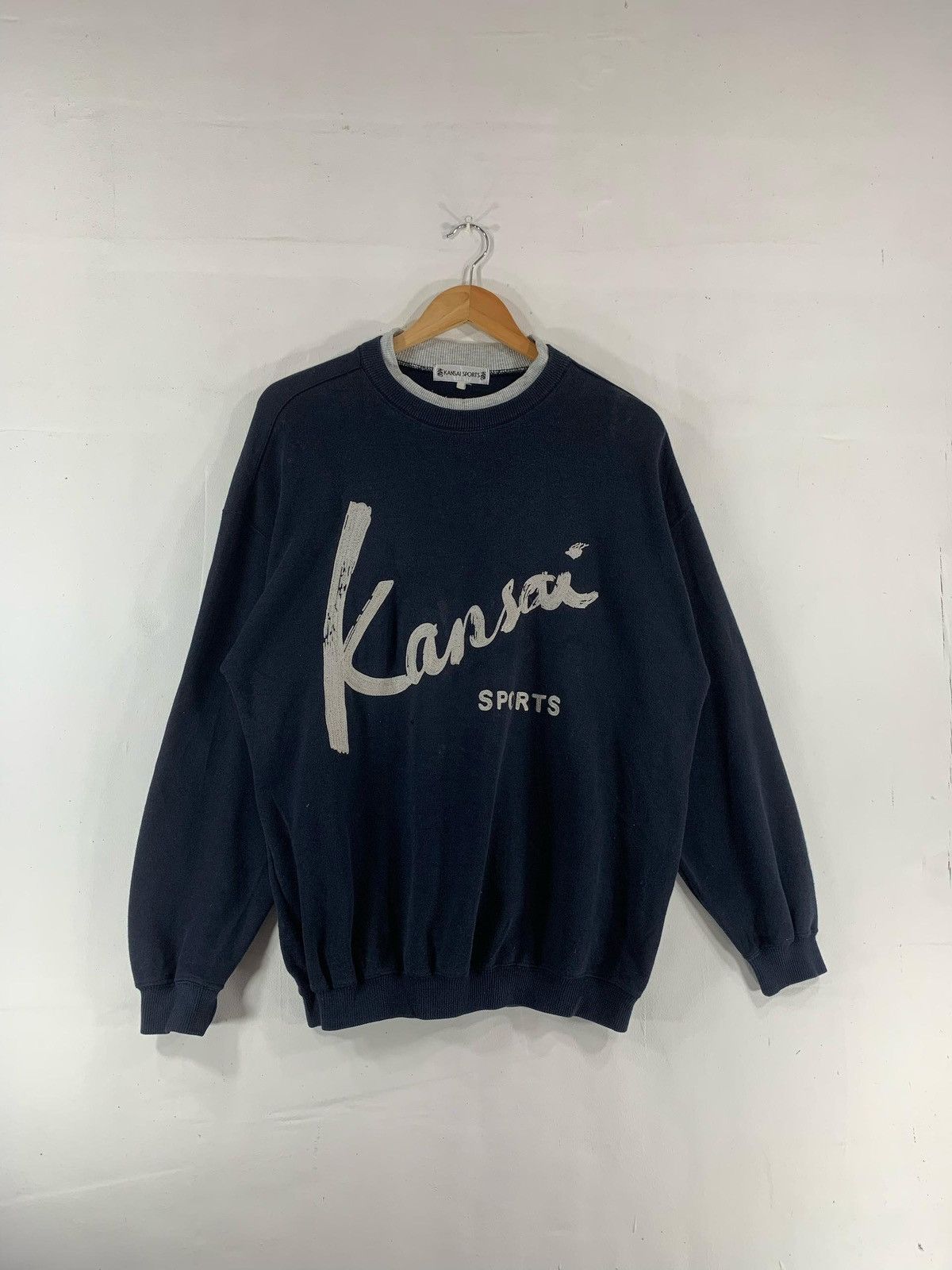 Japanese Brand × Kansai Yamamoto × Vintage Vintage Kansai Yamamoto Sweatshirt Big Logo Spellout Size US XL / EU 56 / 4 - 1 Thumbnail