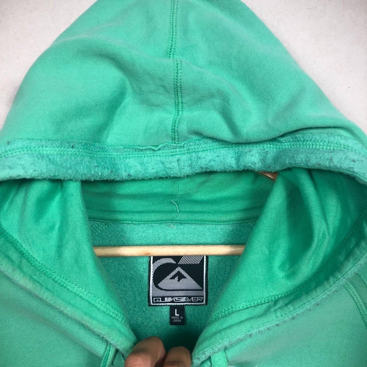 Quicksilver Vintage Quicksilver Green Hoodie Sweatshirt Size US L / EU 52-54 / 3 - 4 Thumbnail