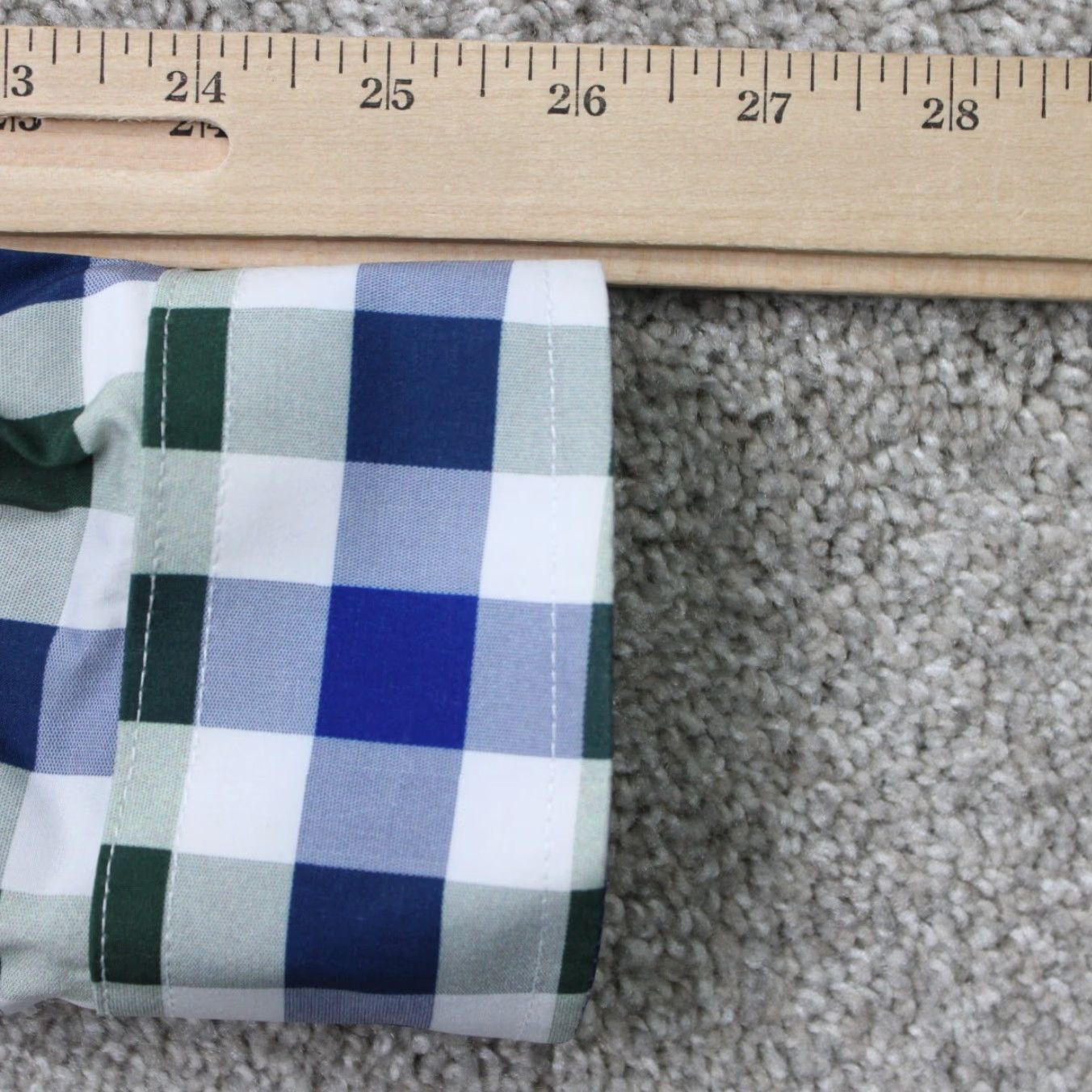 Vintage Construct Shirt Men Large Green Blue Slim Fit 4 Way Stretch Long Sleeve Button Up Shirt Size US L / EU 52-54 / 3 - 7 Thumbnail