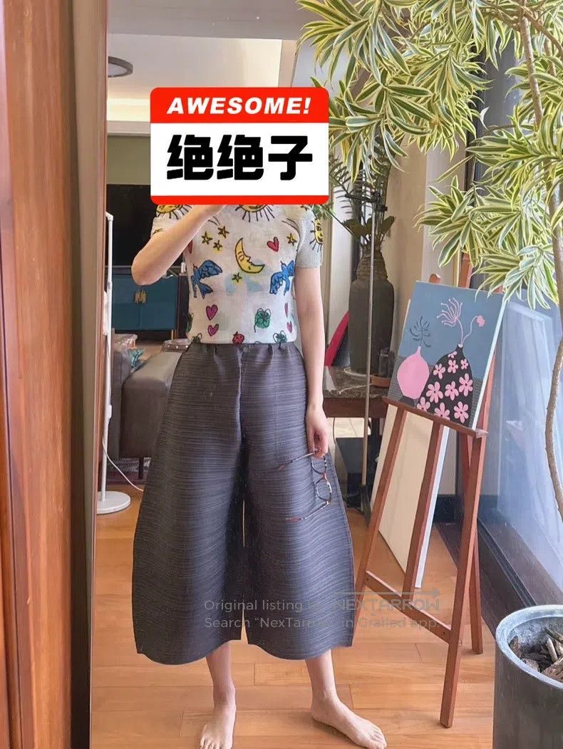 Issey Miyake Issey Miyake size:5 Steel Grey Casual Pants Size 22" - 7 Thumbnail