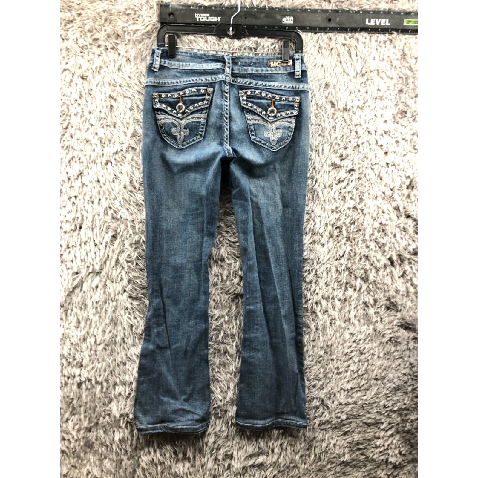 Vintage Miss Chic Jeans Bootcut Size 9 Juniors Mid Rise Dark Wash Blue Denim Women Regular 5-Pocket Stretch Columbia? Size 30" / US 8 / IT 44 - 7 Thumbnail