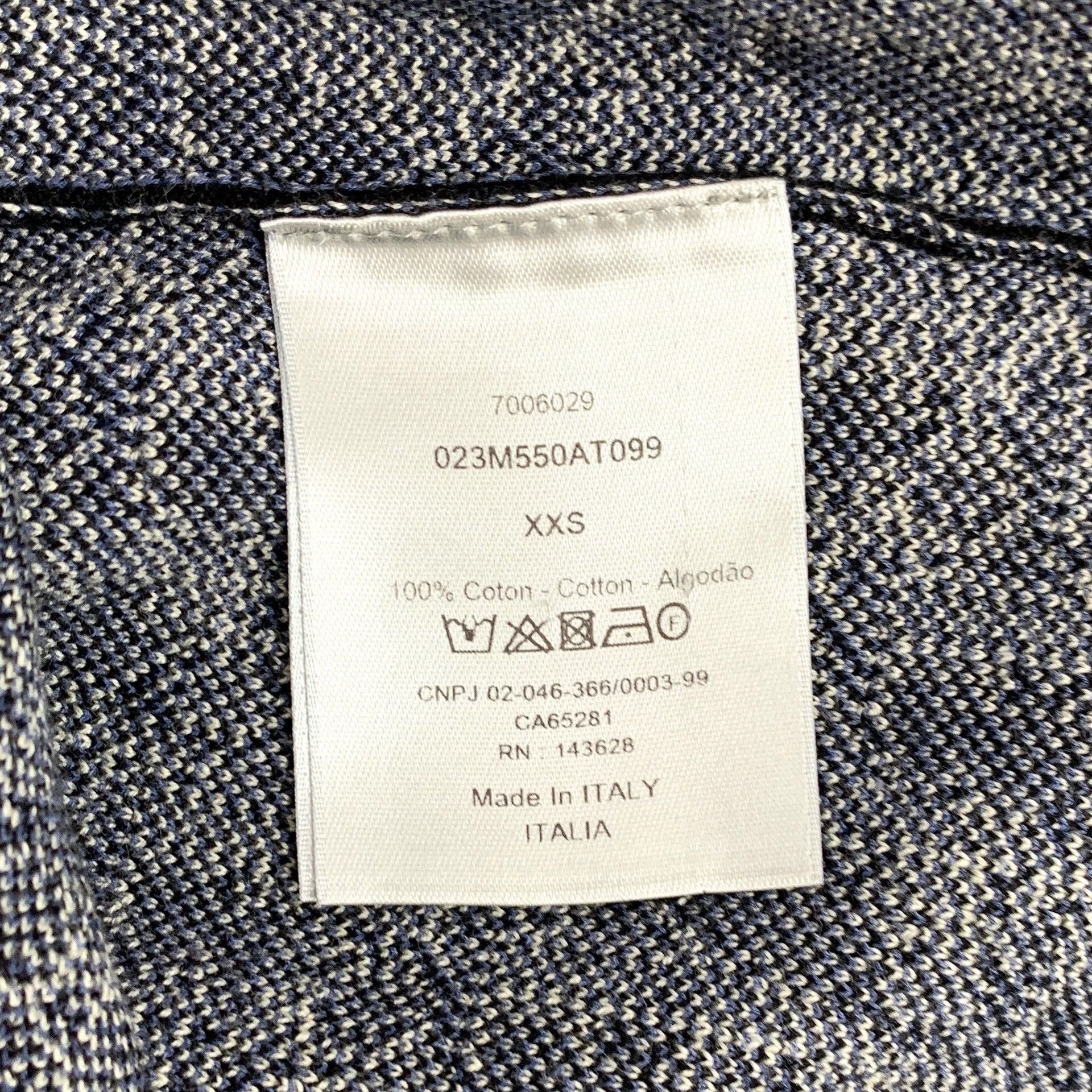 Dior Dior All-over Wool Collar Single-Breasted Long-Sleeve Shirt Size US XXS / EU 40 - 6 Thumbnail