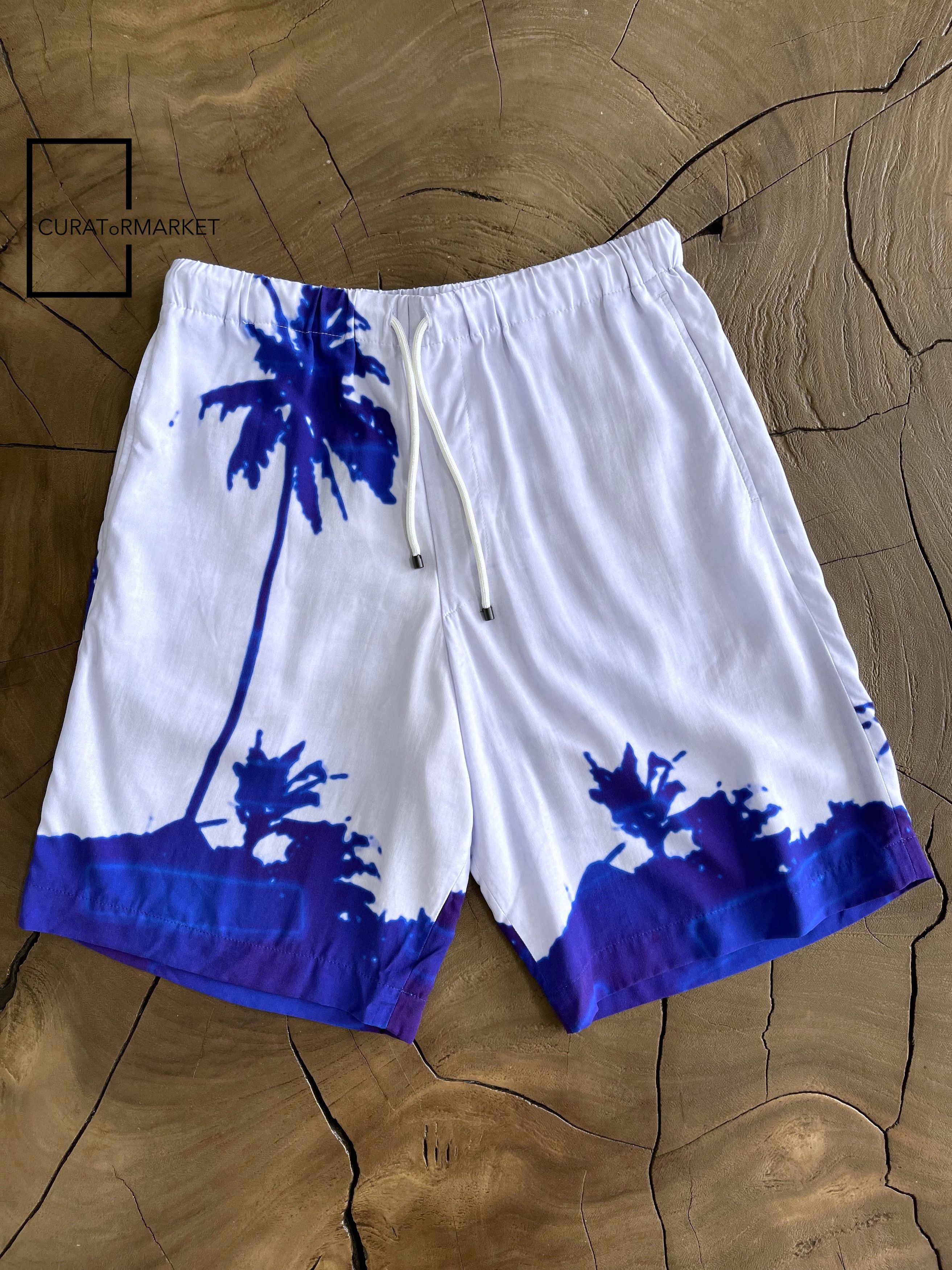 Dries Van Noten EU46 Piper Psychedelic Palm Len Lye Print Graphic Short SS21 Size US 30 / EU 46 - 1 Thumbnail
