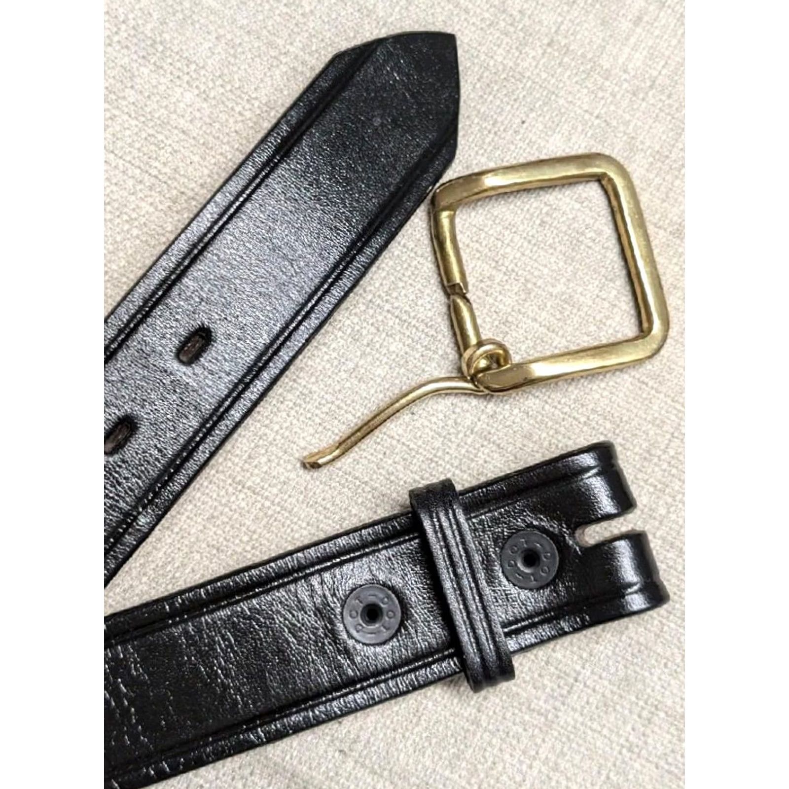 Vintage VINTAGE western belt Don Hume 34 black Cowhide Leather belt COWBOY Mens Size 34 - 2 Thumbnail