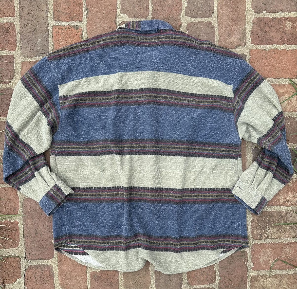 Bugle Boy × Vintage 90s Vintage Knit Flannel Size US XL / EU 56 / 4 - 2 Thumbnail