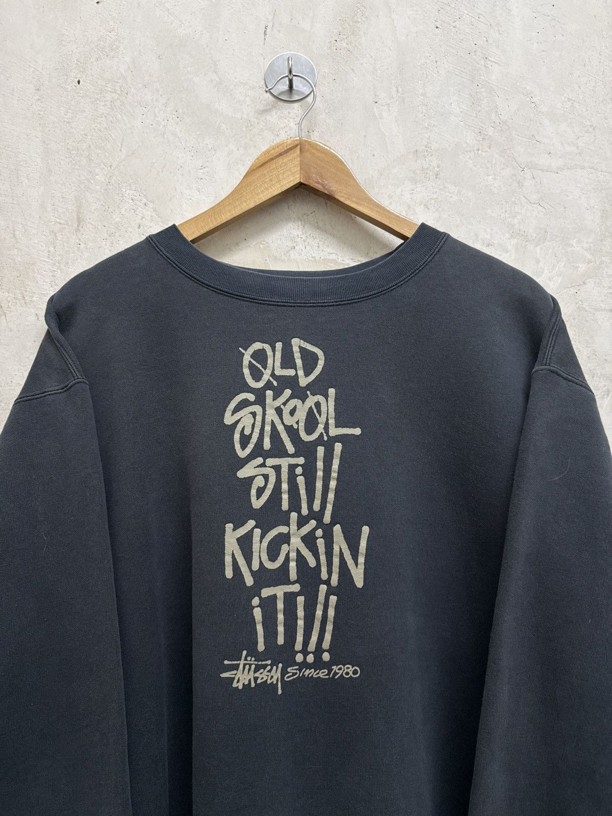 Stussy Vintage 90s Stussy Old Skool Flavour Sweatshirt Size US XL / EU 56 / 4 - 2 Thumbnail