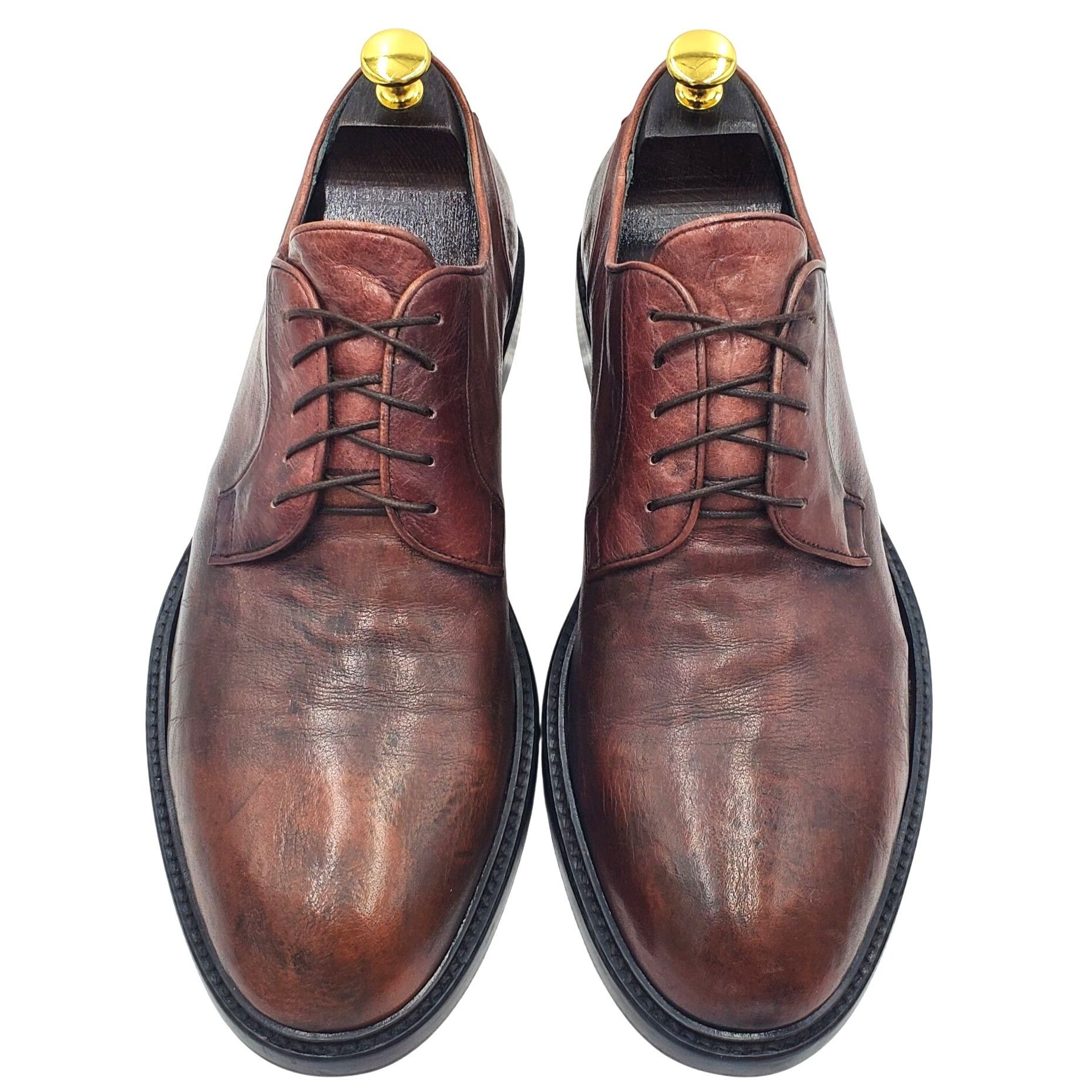 Jo Ghost Italy Jo Ghost Men's size 11 Brown Leather Round Toe Oxford Size US 11 / EU 44 - 2 Thumbnail