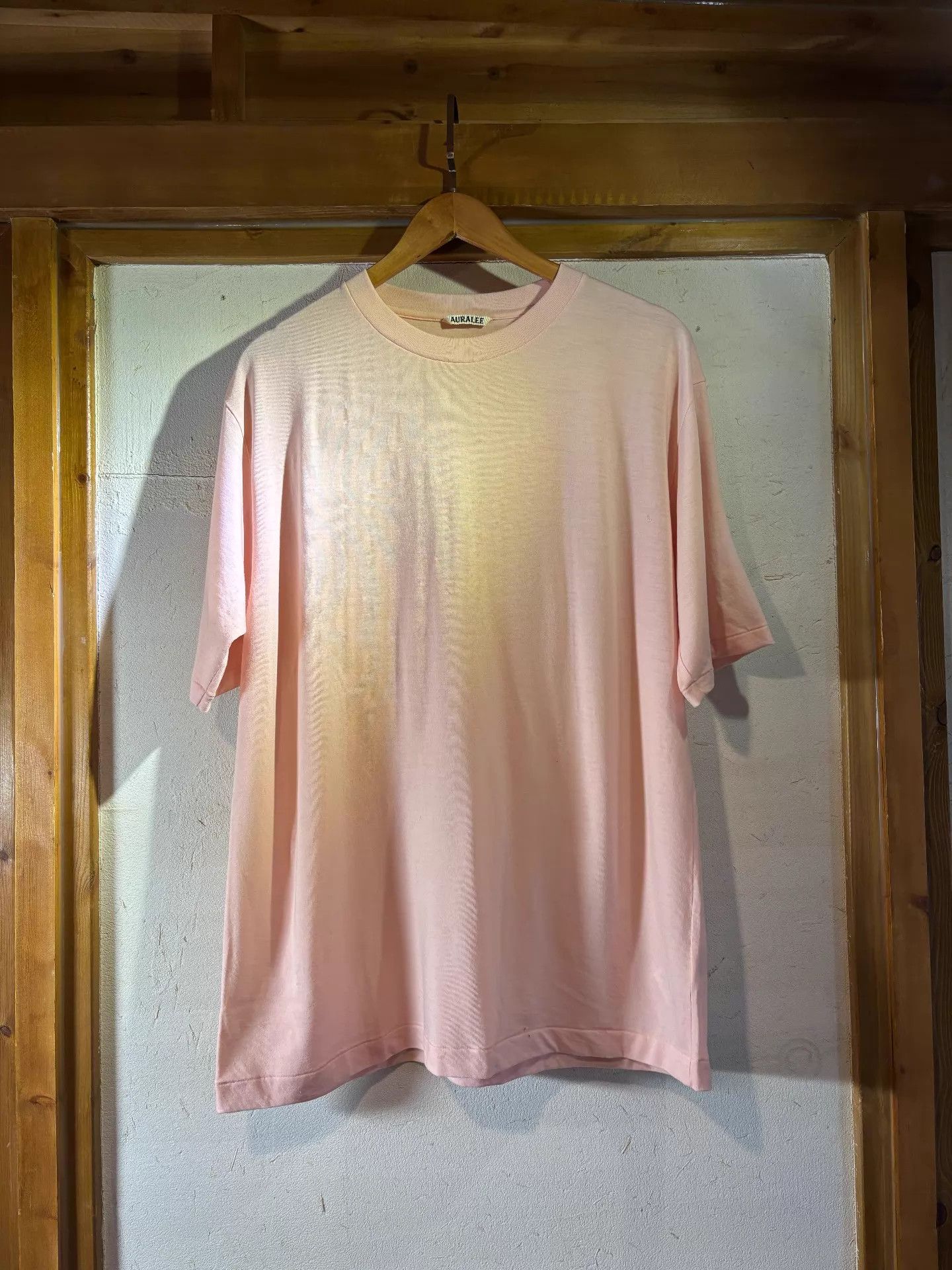 Auralee auralee pink wool short sleeve tee size 5 Size US XXL / EU 58 / 5 - 1 Thumbnail