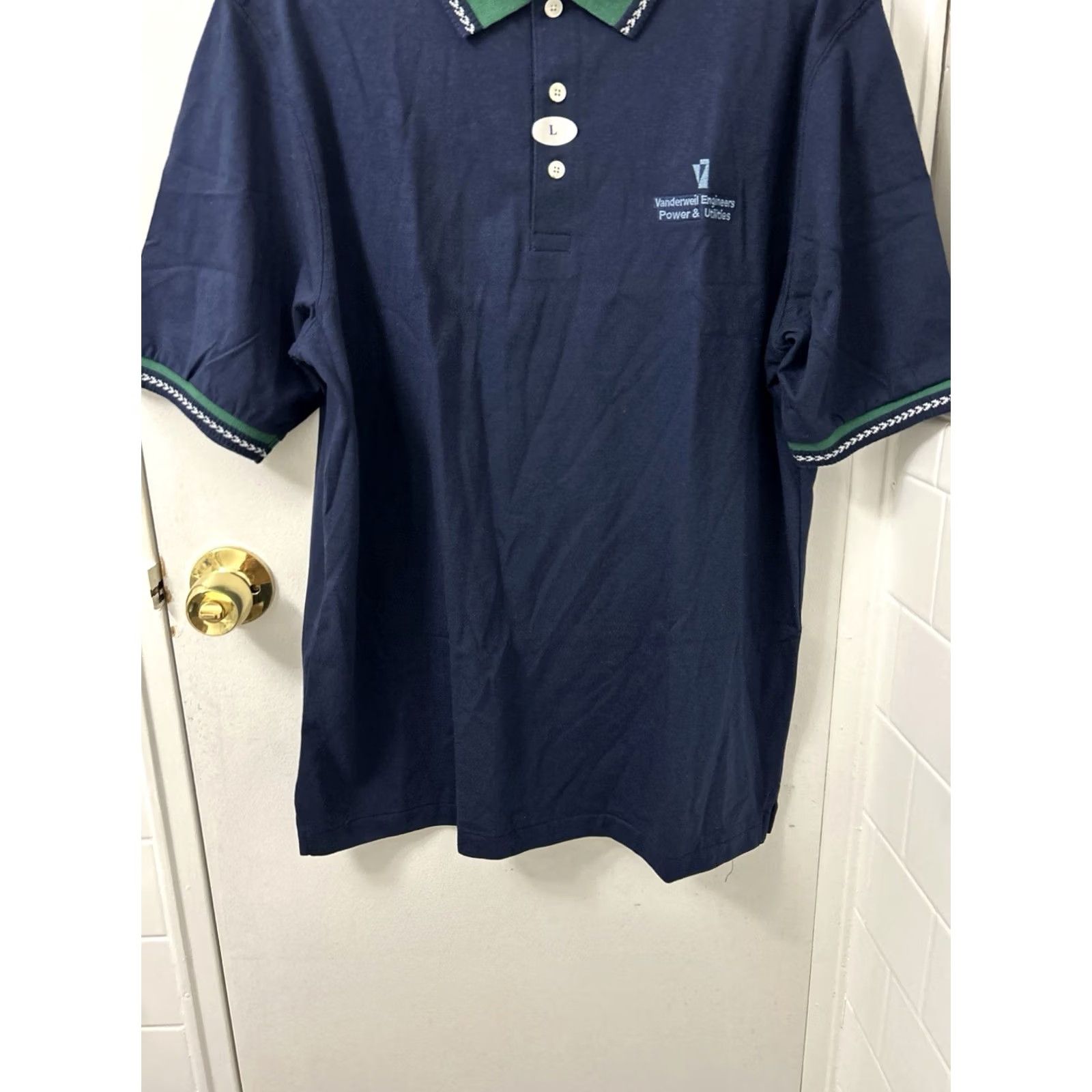 Lands' End Lands' End Polo Shirt Mens Large Blue Green Short Sleeve NWT Embroidered Logo Button Pique Knit Casual Workwear Size US L / EU 52-54 / 3 - 3 Thumbnail