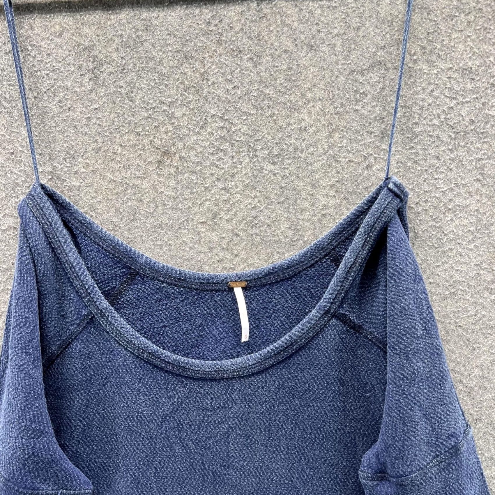Free People Free People Shirt Womens Medium Blue Crochet Lace 3/4 Sleeve Scoop Neck Top Size M / US 6-8 / IT 42-44 - 7 Thumbnail